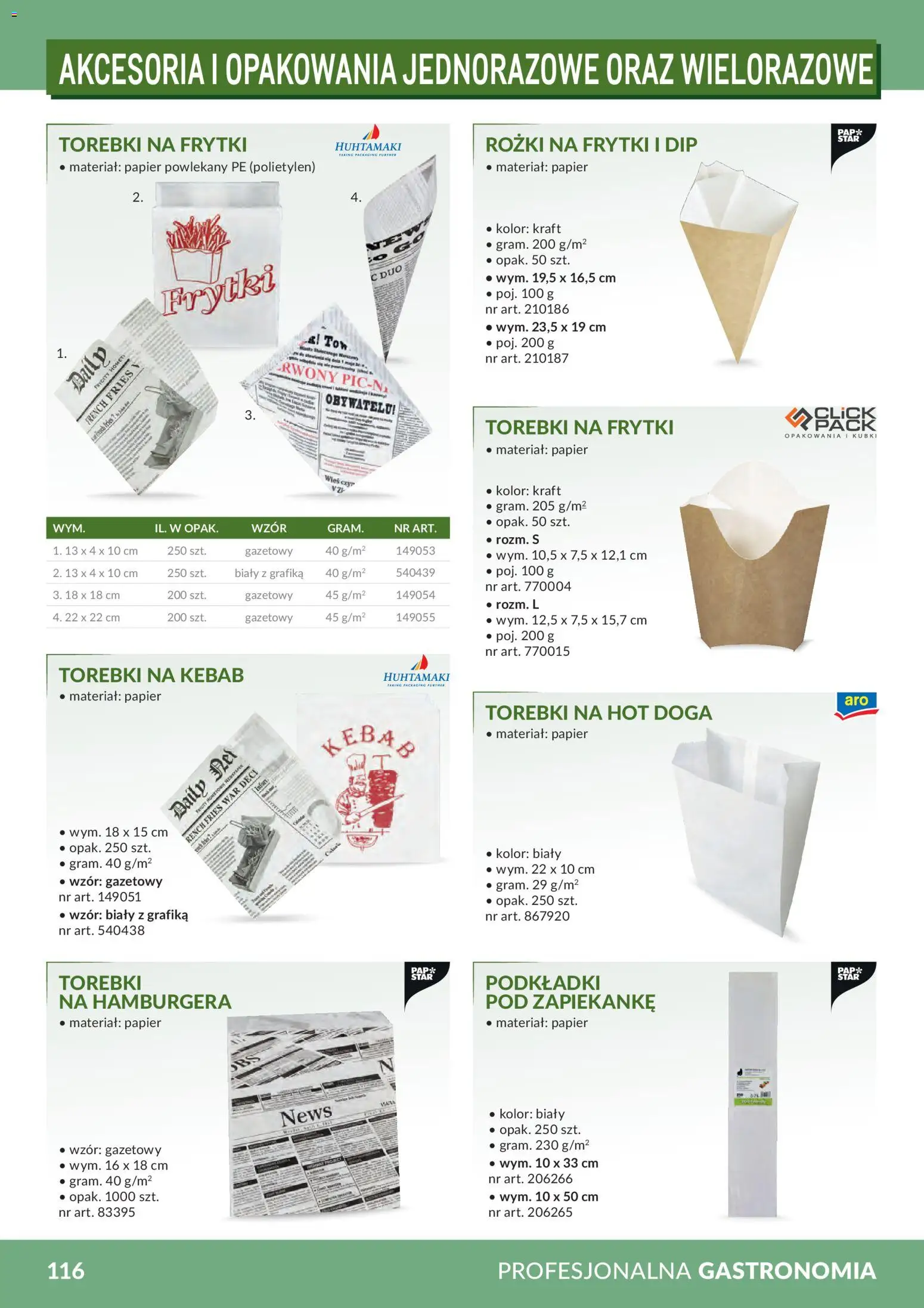 Makro Gazetka - Profesjonalna Gastronomia od 01.02.2026 | Strona: 116 | Produkty: Kebab, Frytki, Torebki