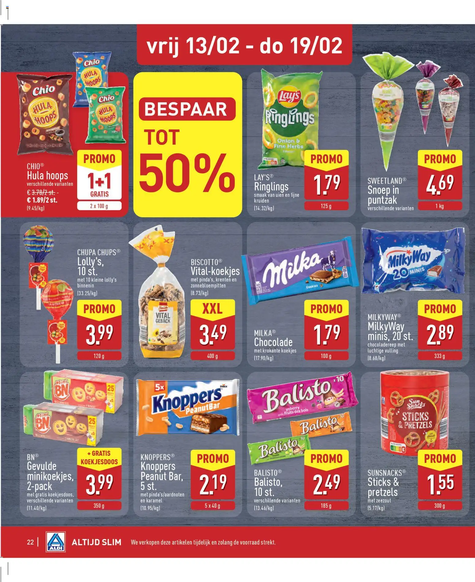 {H1} | Pagina: 22 | Producten: Chocoladereep, Excentercsiszoló, Zeezout, Snacks