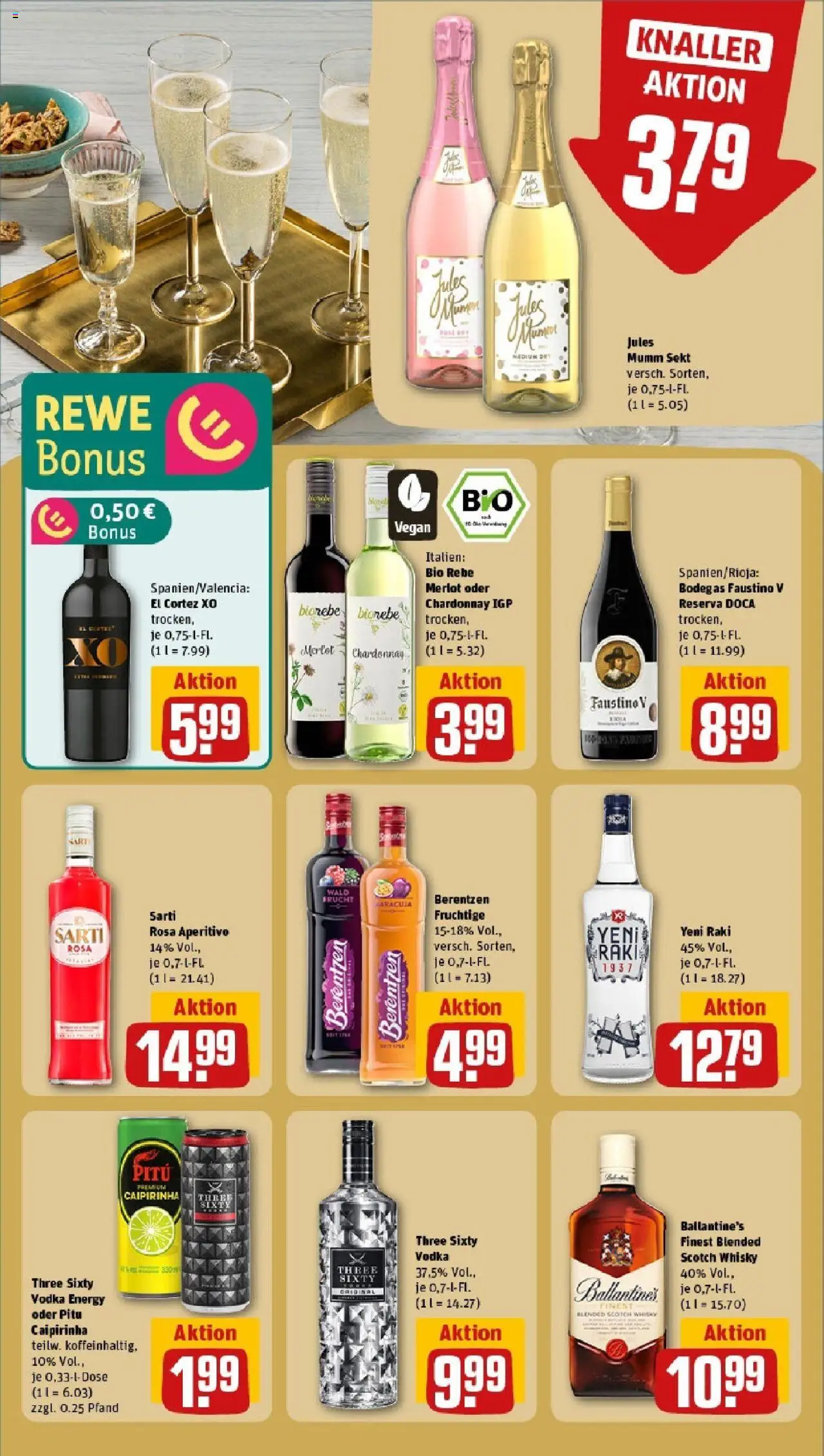 Rewe prospekt Lüdinghausen	 - gültig ab dem 15.06.2025 | Seite: 19 | Produkte: Sekt, Merlot, Vodka, Berentzen