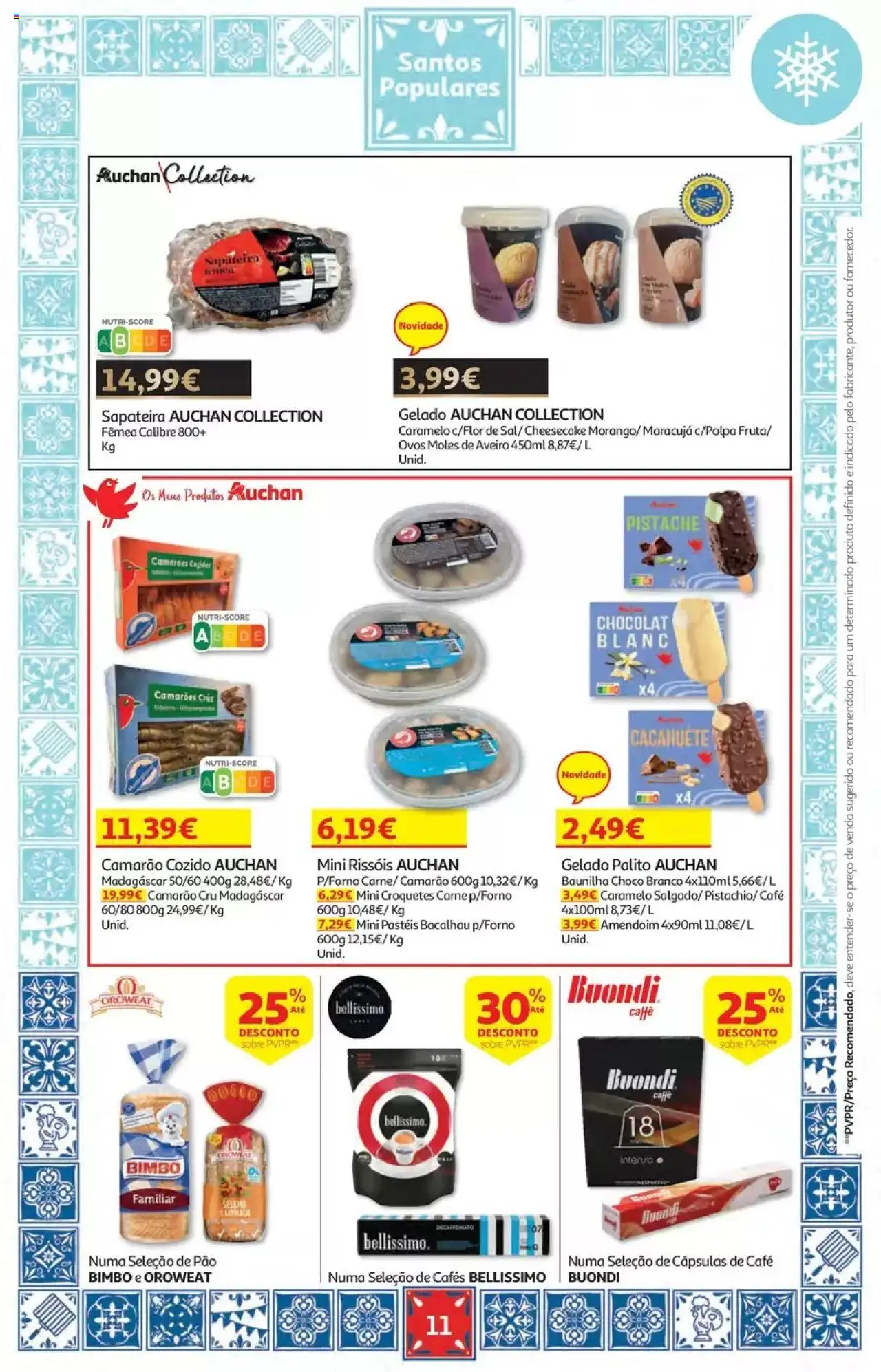 Auchan - Folheto Viagem e Praia │ válido de 02.06.2025 | Página: 11 | Produtos: Cafe buondi, Gelado, Ovos, Carne