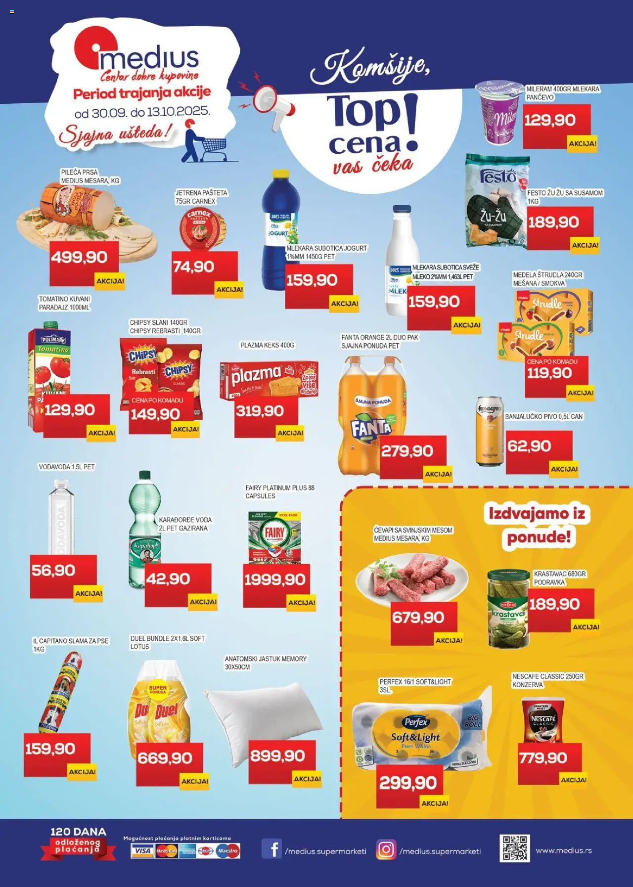 Medius katalog - važi od 30.09.2025 | Strana: 1 | Proizvode: Plazma, Voda, Pivo, Nescafé