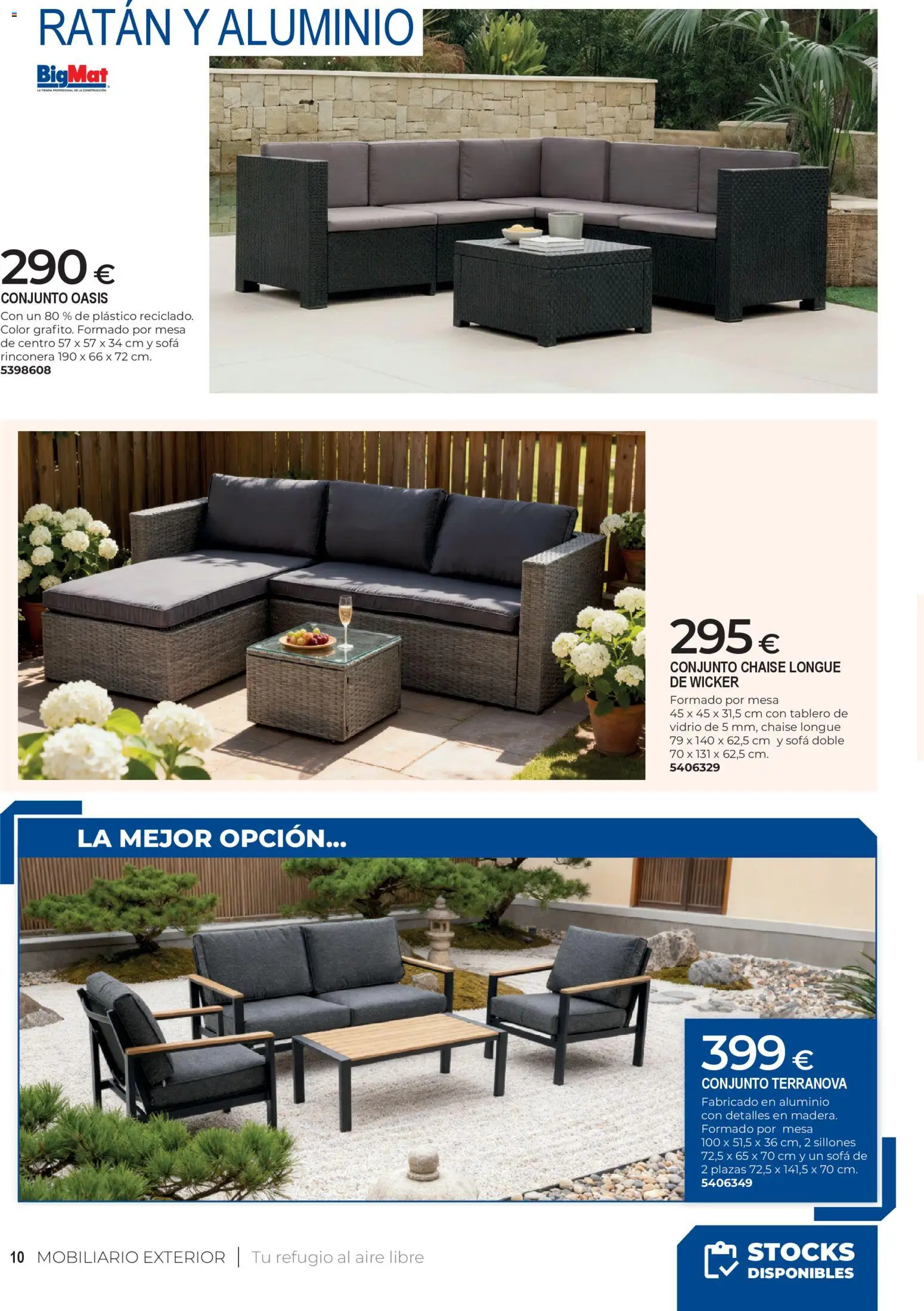 BigMat - Jardin y Piscinas 2026 │ válido desde el 23.03.2026 | Página: 10 | Productos: Sofá, Mesa