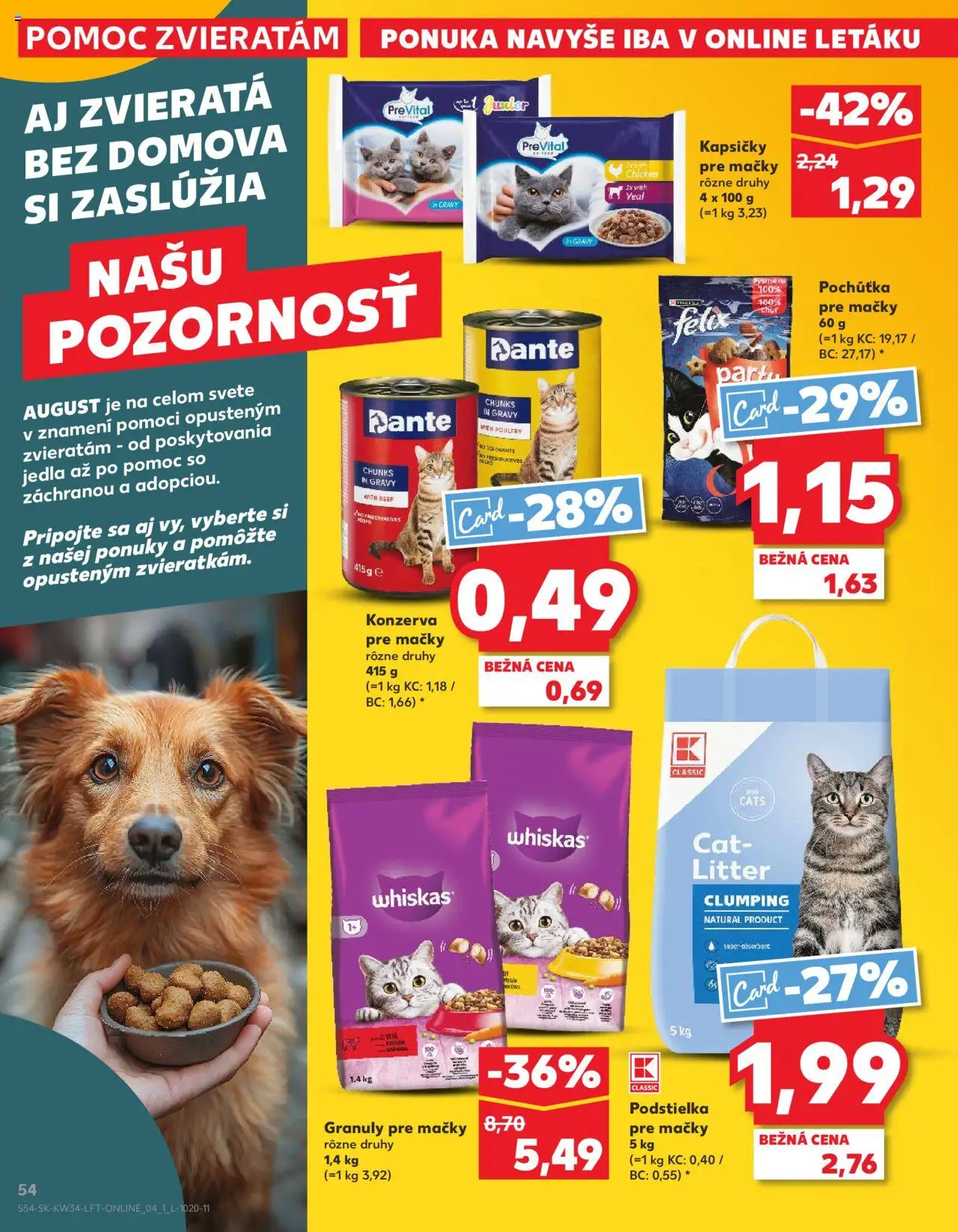 Kaufland Bratislava-Avion │ platný od 21.08.2025 | Strana: 54 | Produkty: Felix, Whiskas
