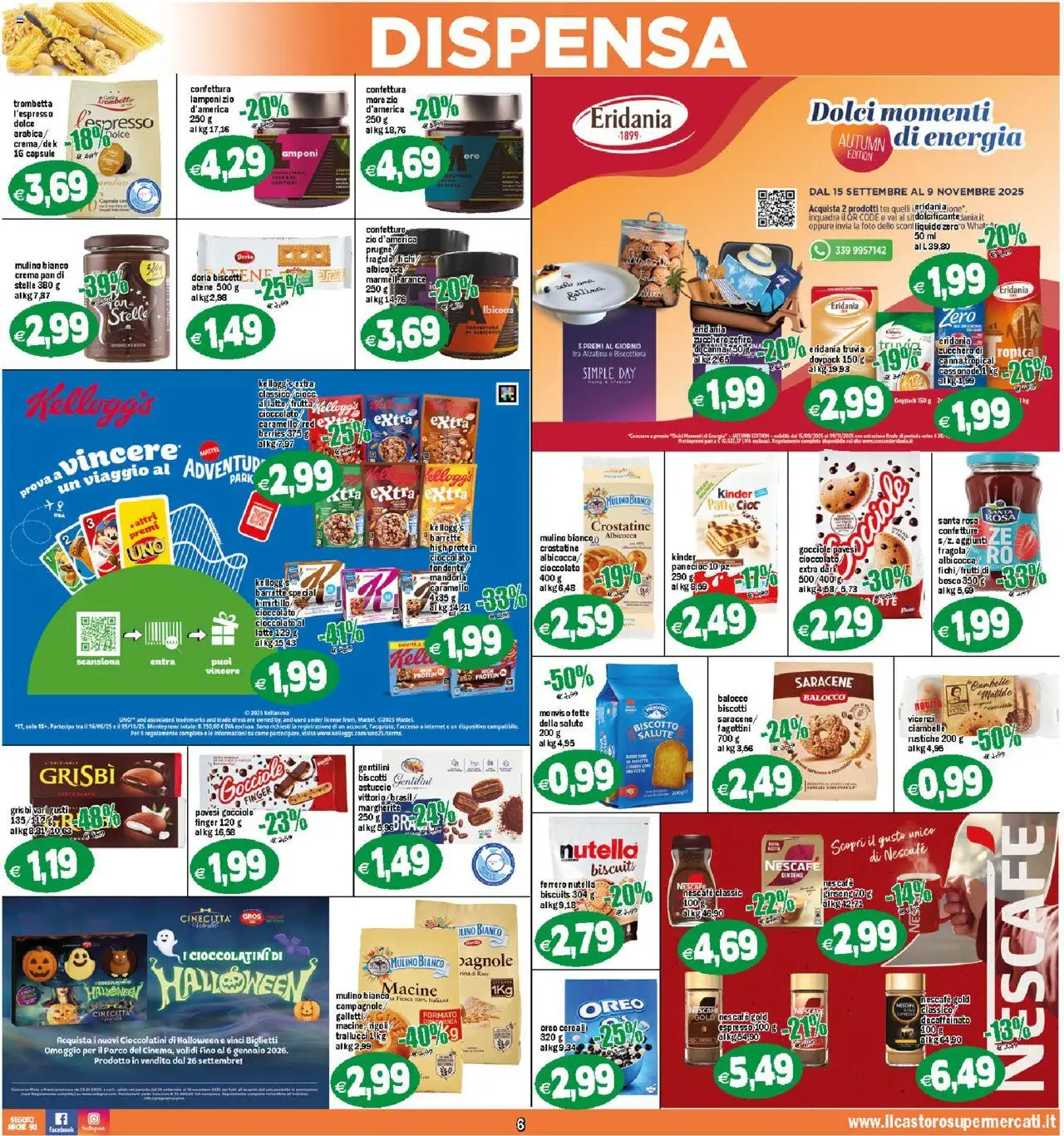 Volantino Il Castoro del 08.10.2025 | Pagina: 6 | Prodotti: Pane, Tenda, Crostatine, Astuccio