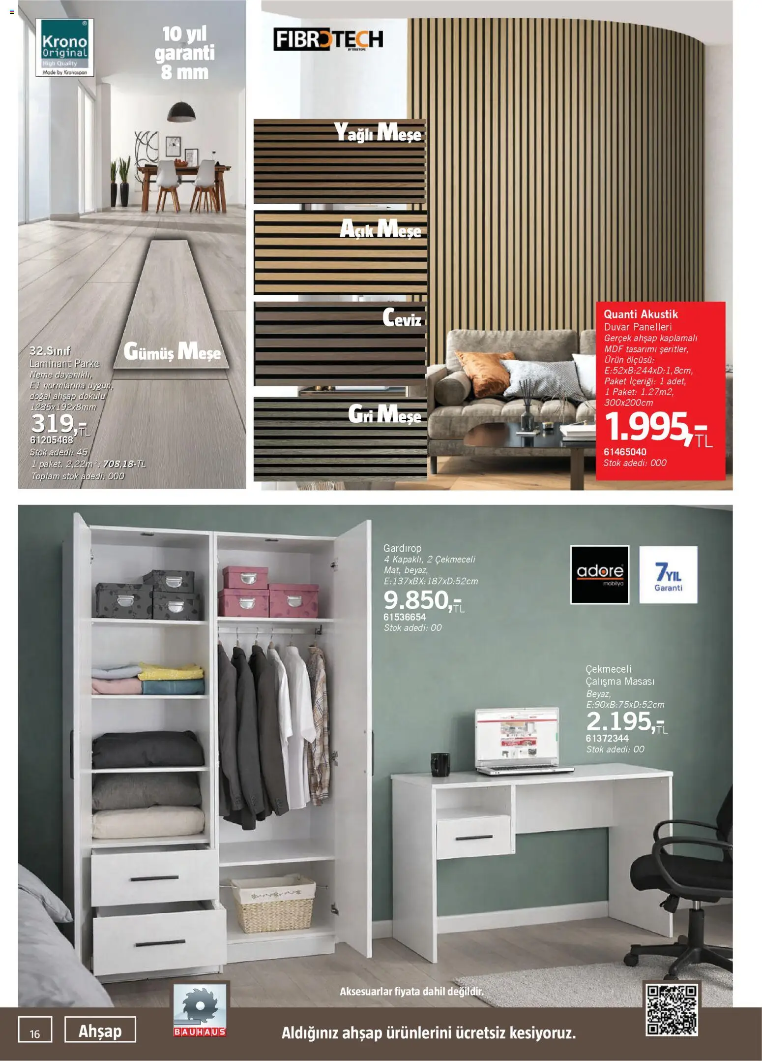 Bauhaus Katalog - 28.02.2026 tarihinden itibaren geçerlidir | Sayfa: 16 | Ürünler: Çalışma masası, Gardırop, Ceviz