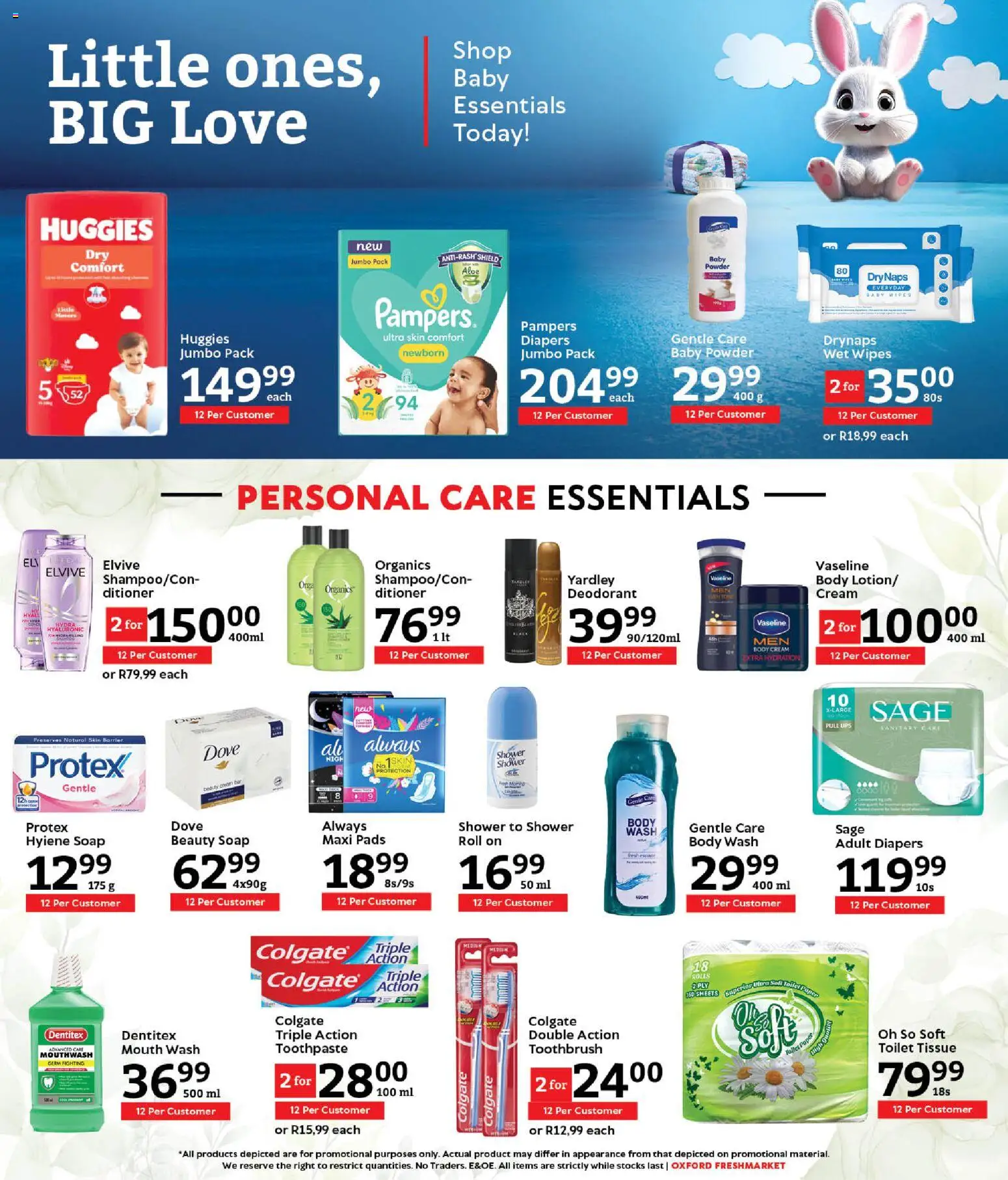 New Oxford Freshmarket catalogue – valid from 03.03.2026 | Page: 14 | Products: Pads, Cream, Body wash, Mouth wash