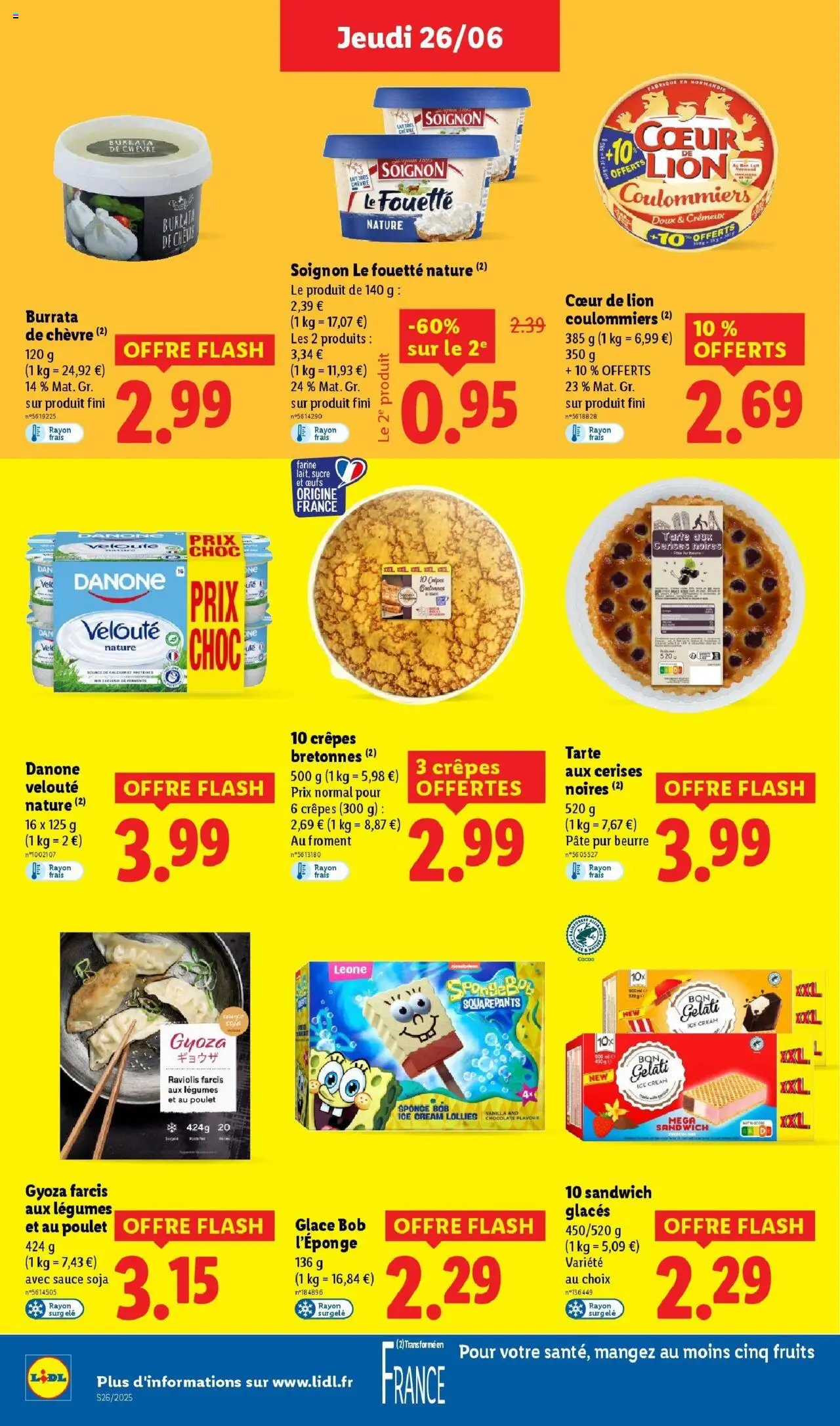  | Page: 16 | Produits: Glaces, Cerises, Bol, Burrata