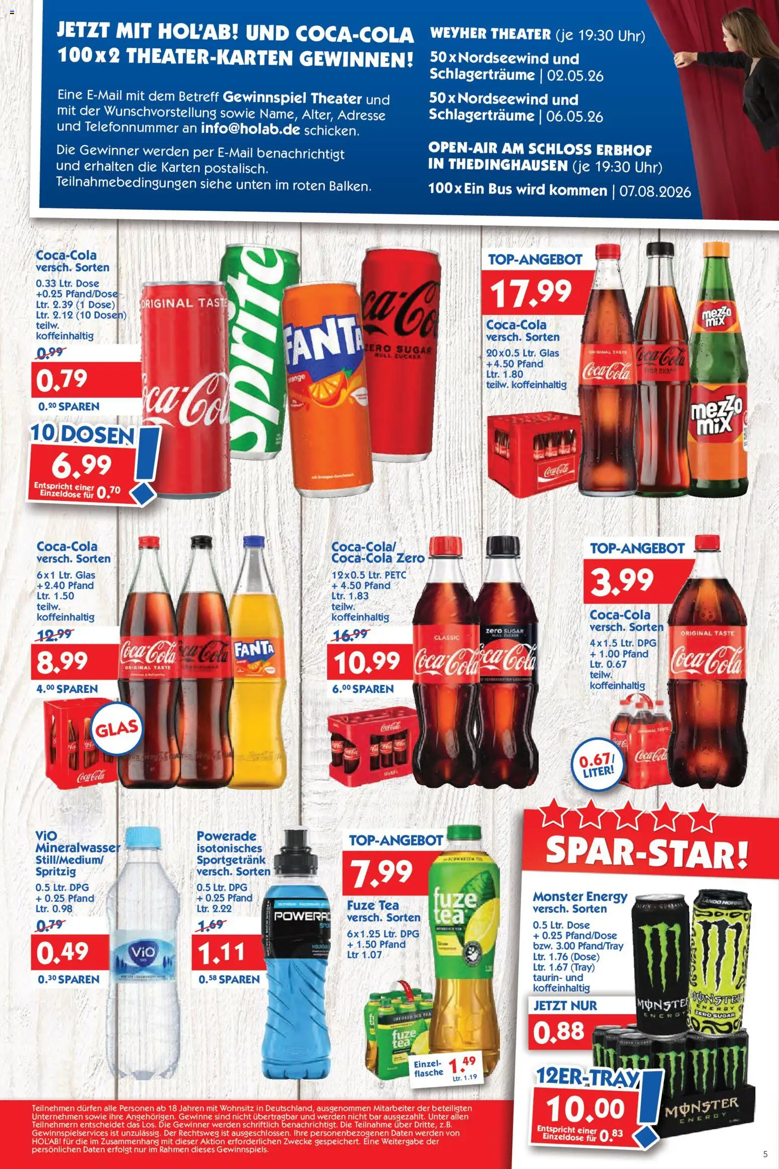 HOL’AB! Prospekt 	 – gültig ab 07.04.2026 | Seite: 5 | Produkte: Coca cola, Sprite, Cola, Energy