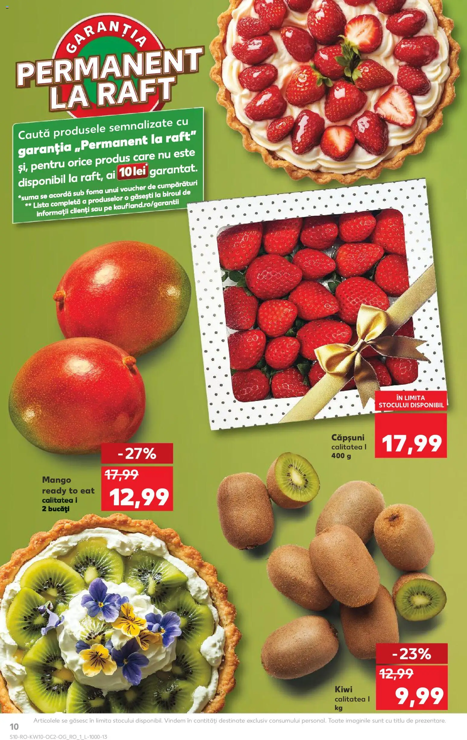 Noul catalog Kaufland – valabil de la 04.03.2026 | Pagină: 10 | Produse: Raft, Căpșuni, Kiwi, Mango