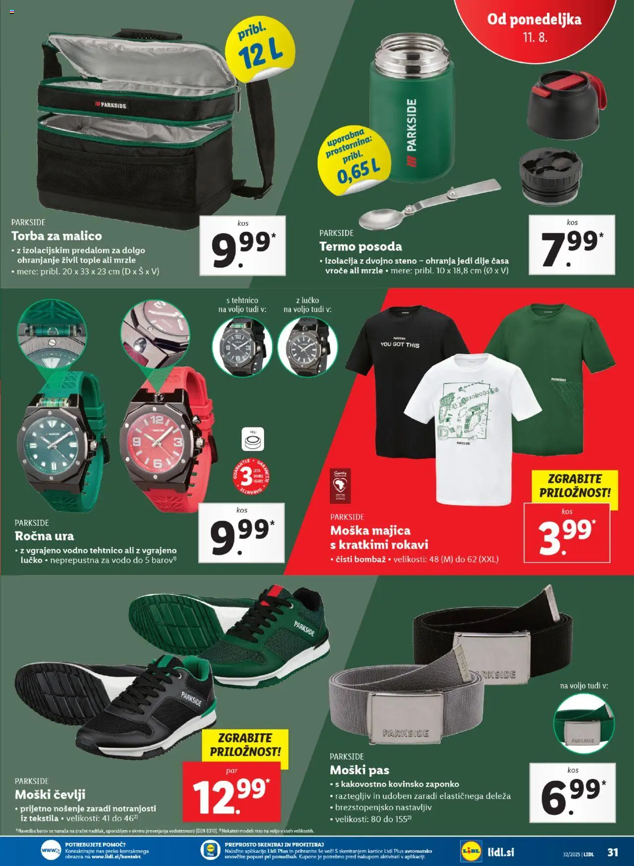Lidl - Maribor │ velja od 07.08.2025 | Stran: 59 | Izdelki: Ura, Torba, Cevlji, Pas