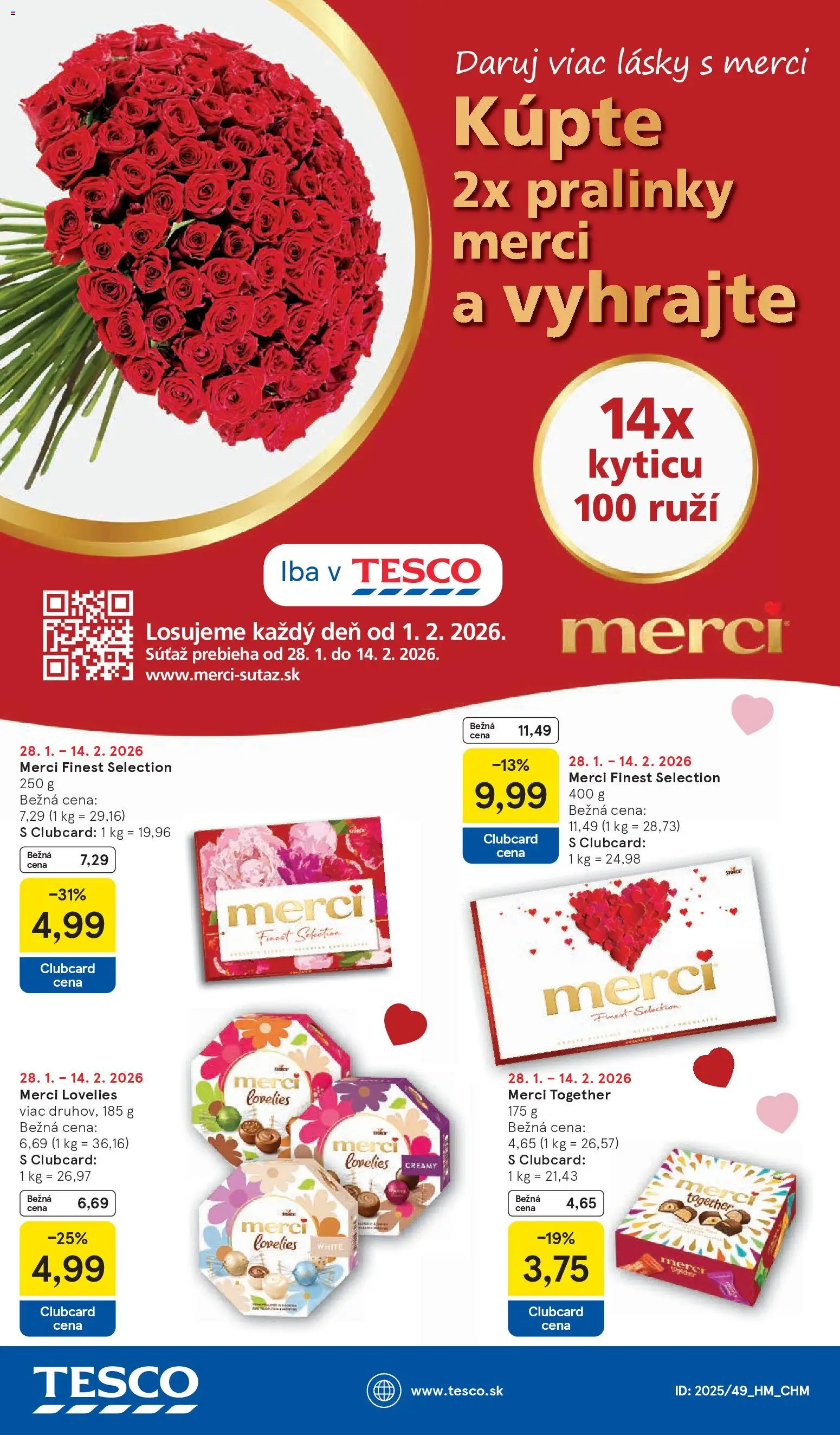 Nové Tesco akcie – leták je platný od 28.01.2026 | Strana: 39 | Produkty: Merci