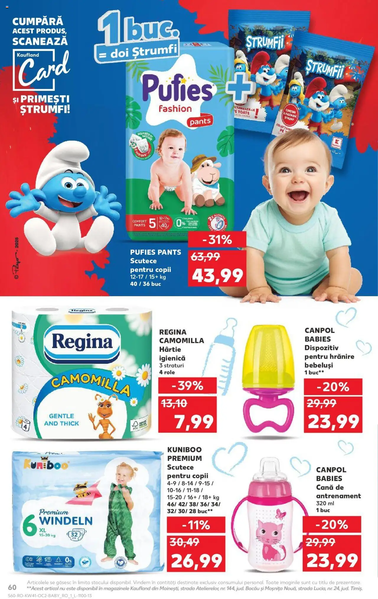 Noul catalog Kaufland – valabil de la 08.10.2025 | Pagină: 60 | Produse: Pirinç gevreği, Role, Scutece