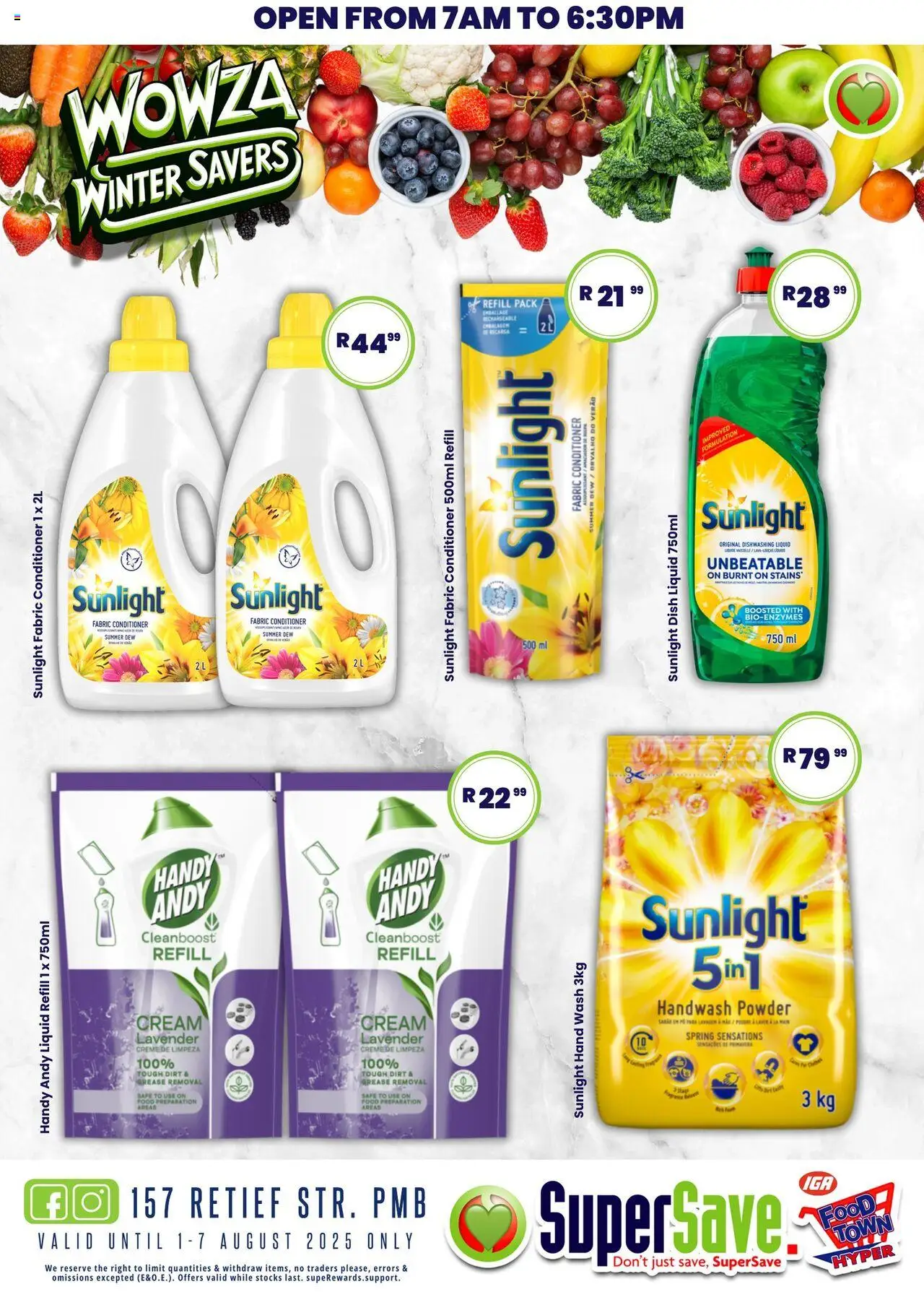 Super Save Specials │ valid from 08.08.2025 | Page: 8 | Products: Powder, Conditioner, Cream, Dishwashing liquid