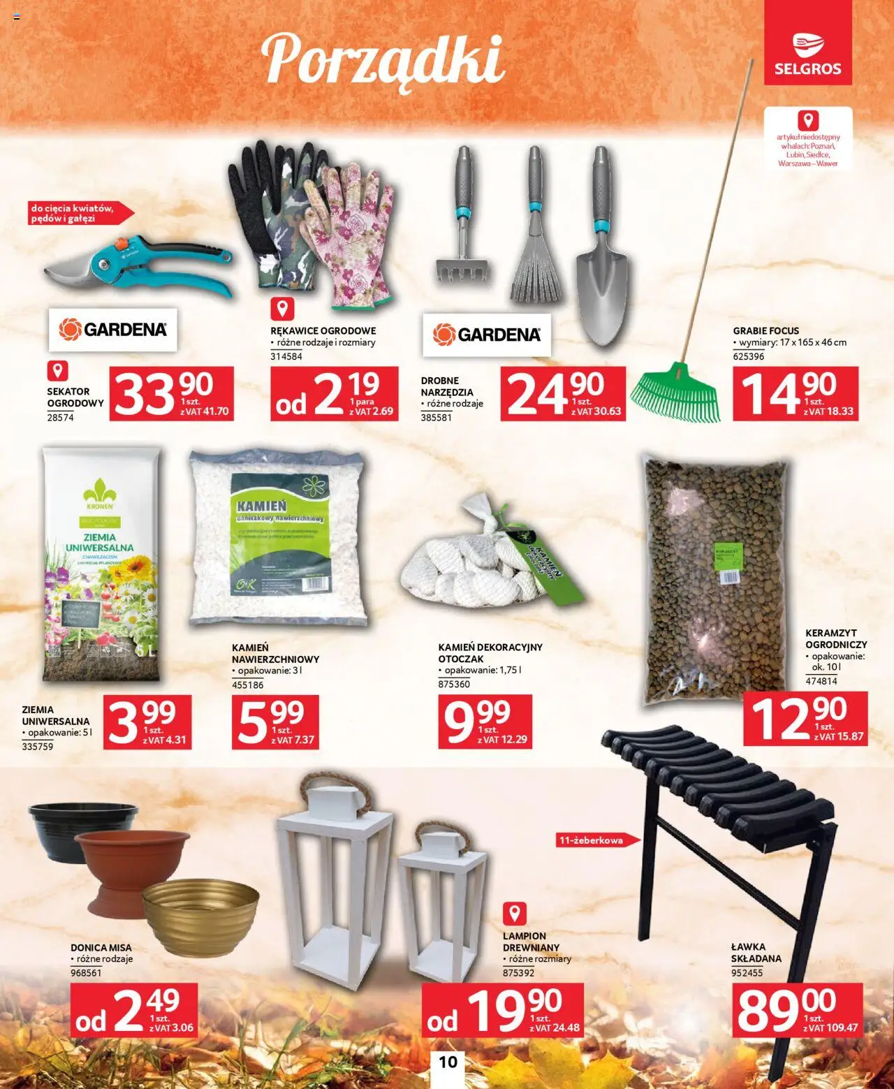 Selgros cash&carry Gazetka - Wszystkich Świętych od 09.10.2025 | Strona: 10 | Produkty: Ziemia uniwersalna, Sekator, Ziemia