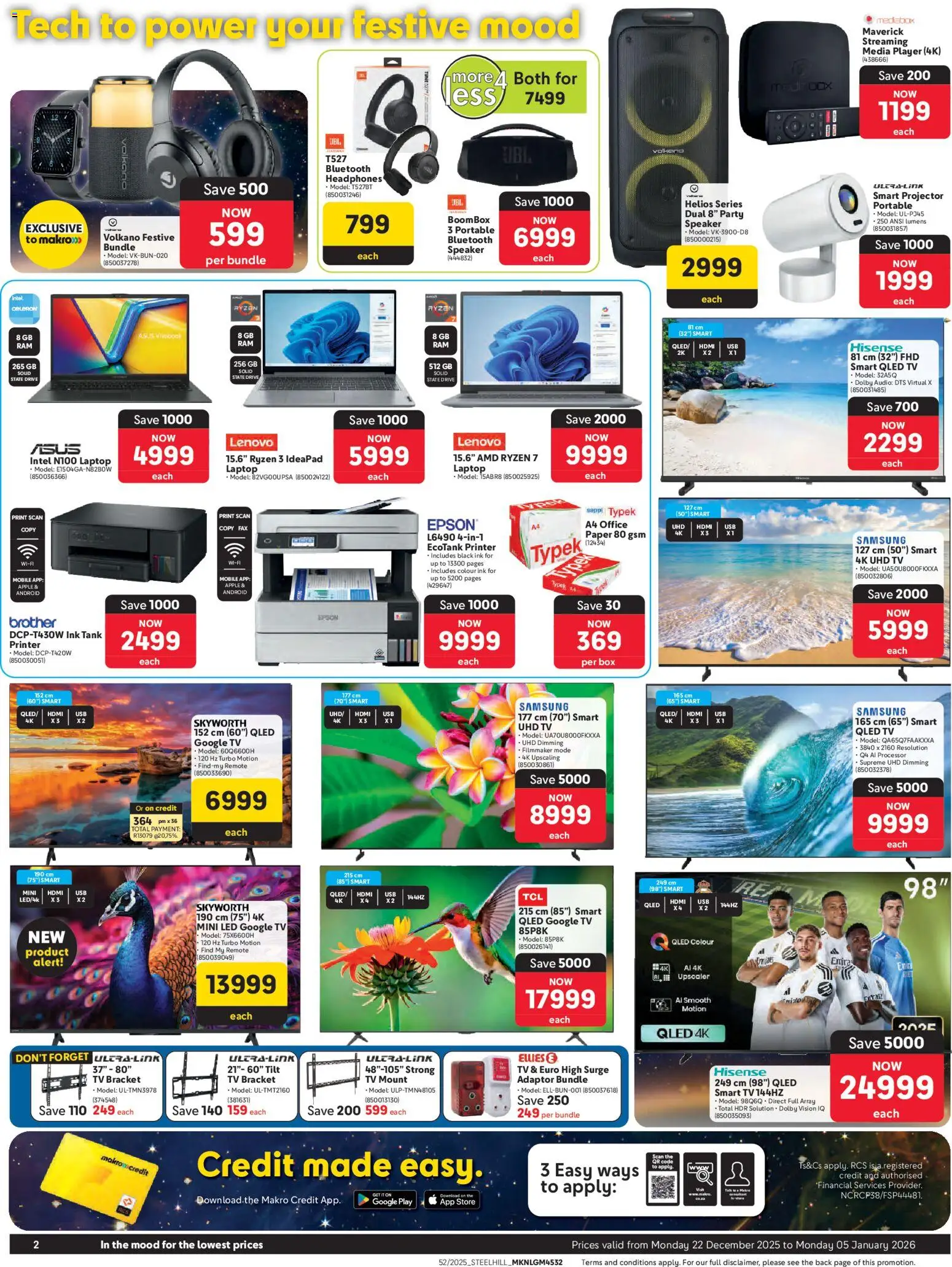 New Makro catalogue – valid from 22.12.2025 | Page: 2 | Products: Audio, Speaker, USB, Laptop