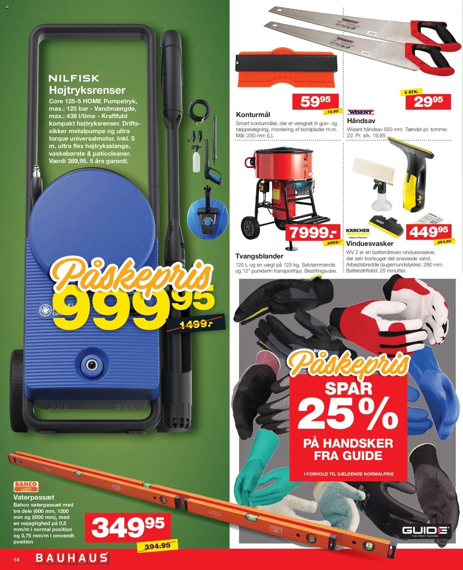Bauhaus tilbudsavis – gyldig fra 02.04.2026 | Side: 14 | Produkter: Handsker