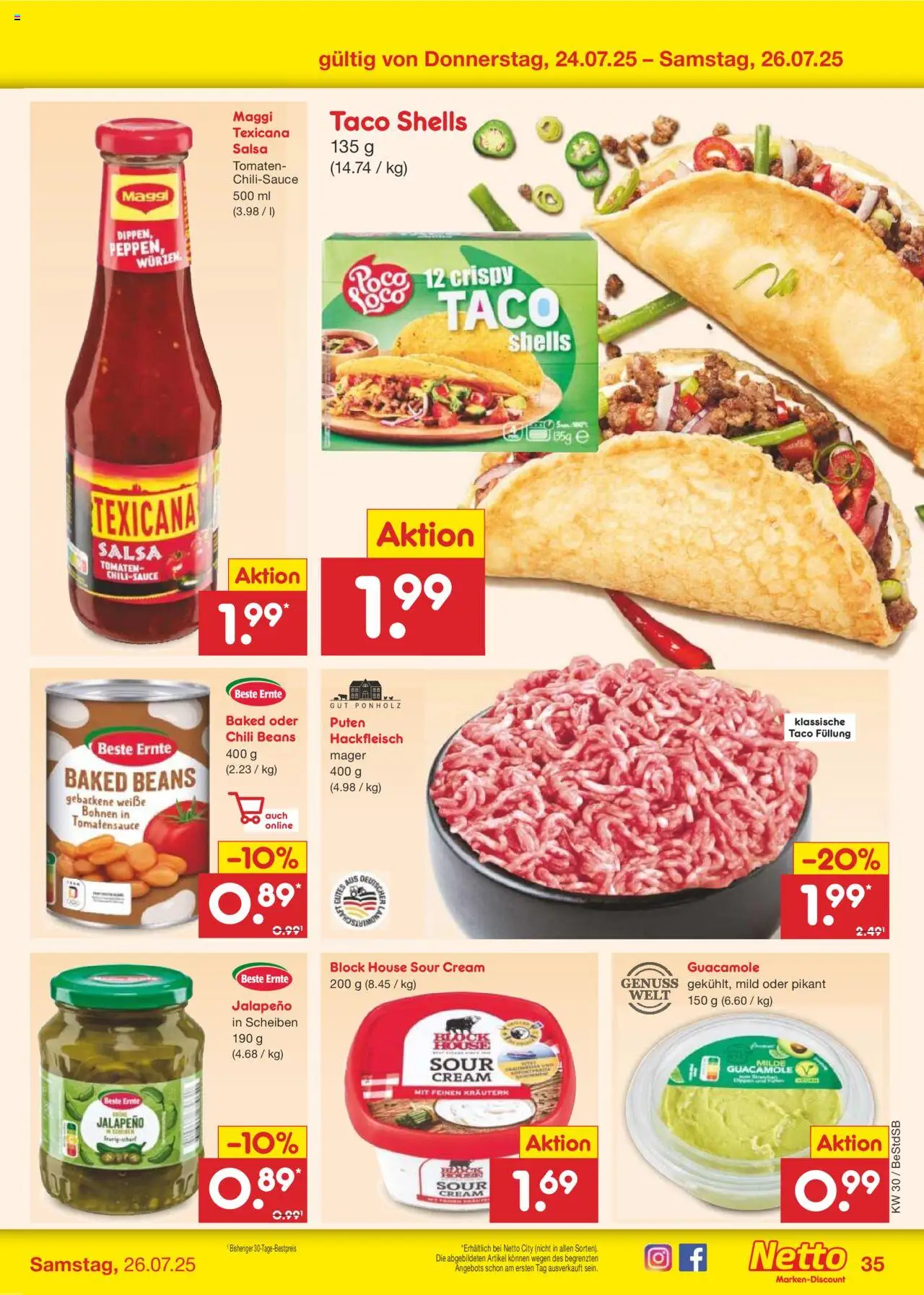 Netto Marken-Discount Prospekt 	 - gültig ab dem 21.07.2025 | Seite: 53 | Produkte: Maggi, Tomaten, Chili, Hackfleisch