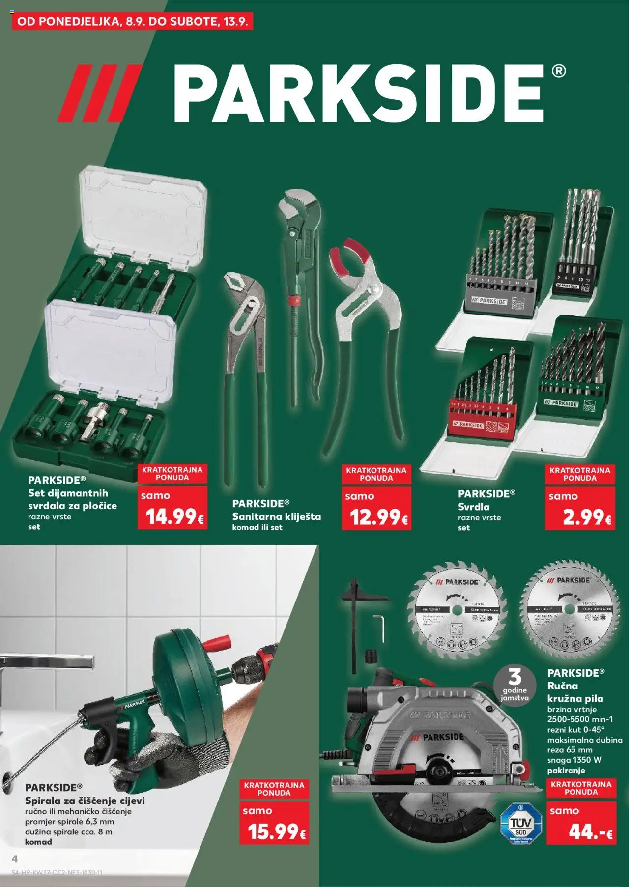 Kaufland katalog | vrijedi od 10.09.2025 | Stranica: 4 | Proizvodi: Pločice, Cijevi, Kliješta, Pila