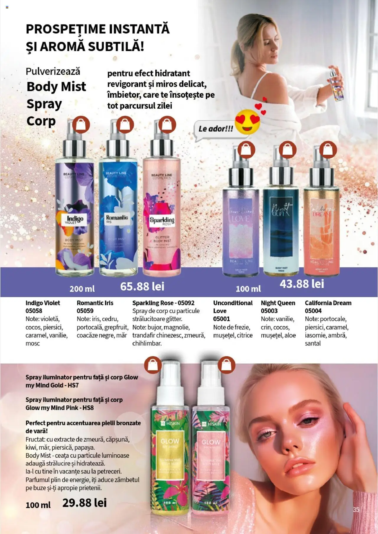 Noul catalog Lady’s – valabil de la 01.08.2025 | Pagină: 35 | Produse: Trandafir, Body, Iluminator