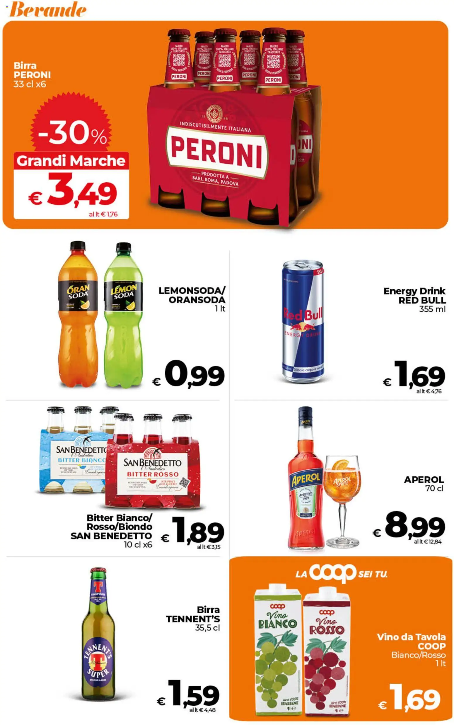 Volantino Ipercoop del 13.02.2026 | Pagina: 43 | Prodotti: Tennent's, Vino, Aperol, Aperitivo