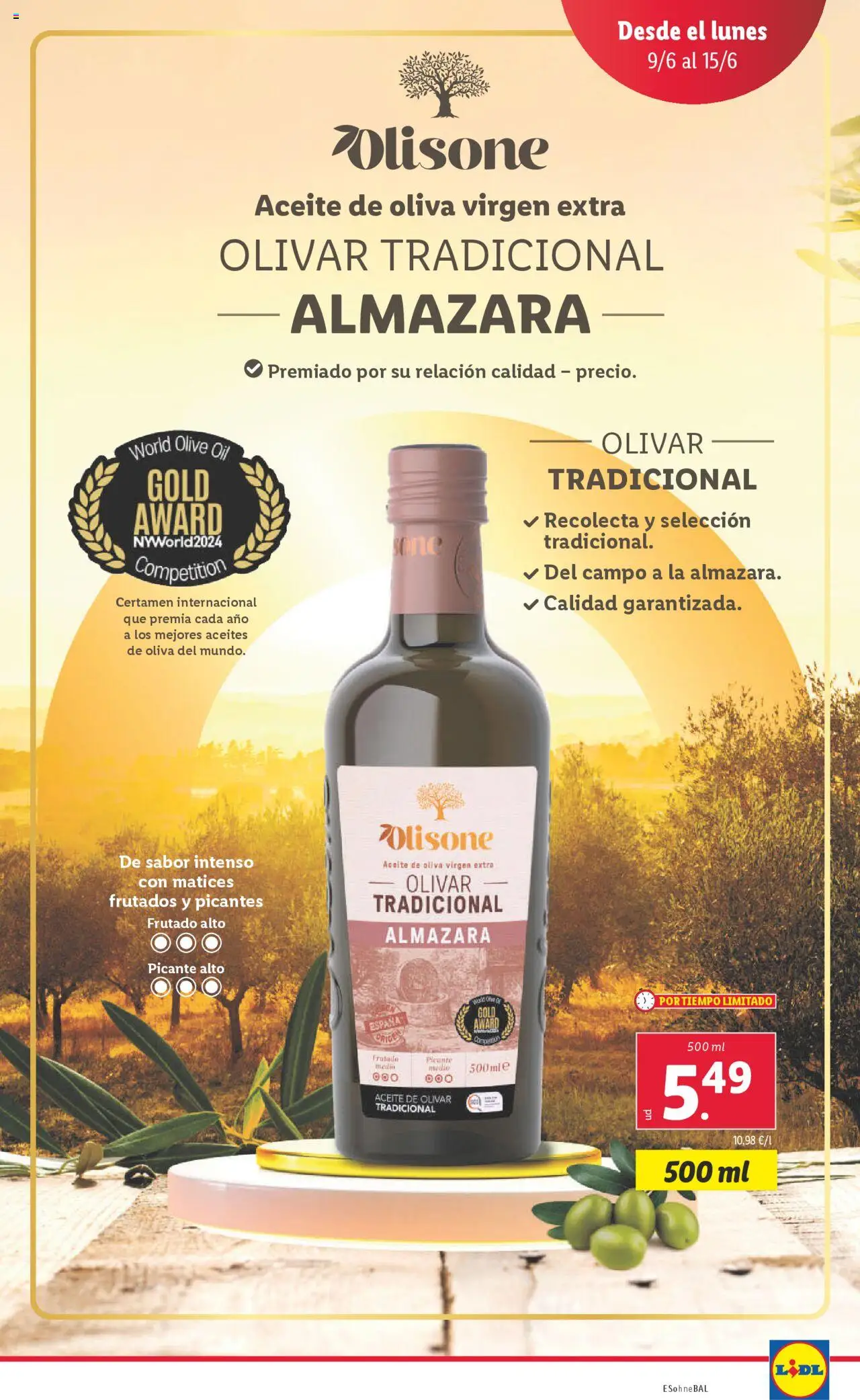 Lidl catálogo MAD │ válido desde el 09.06.2025 | Página: 11 | Productos: Aceite, Aceite de oliva, Aceite de oliva virgen extra