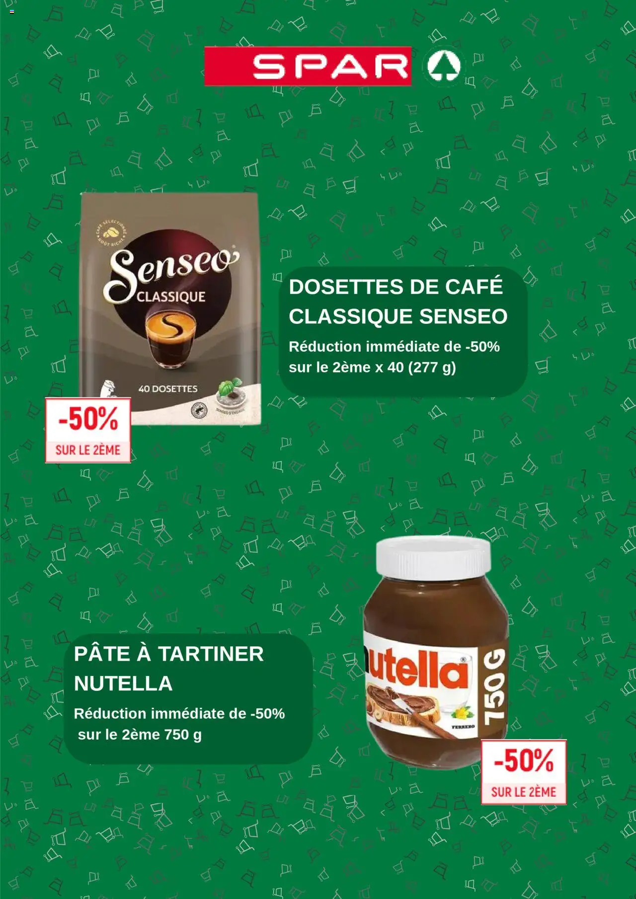  | Page: 2 | Produits: Senseo, Dosettes de café classique, Pâte à tartiner, Nutella