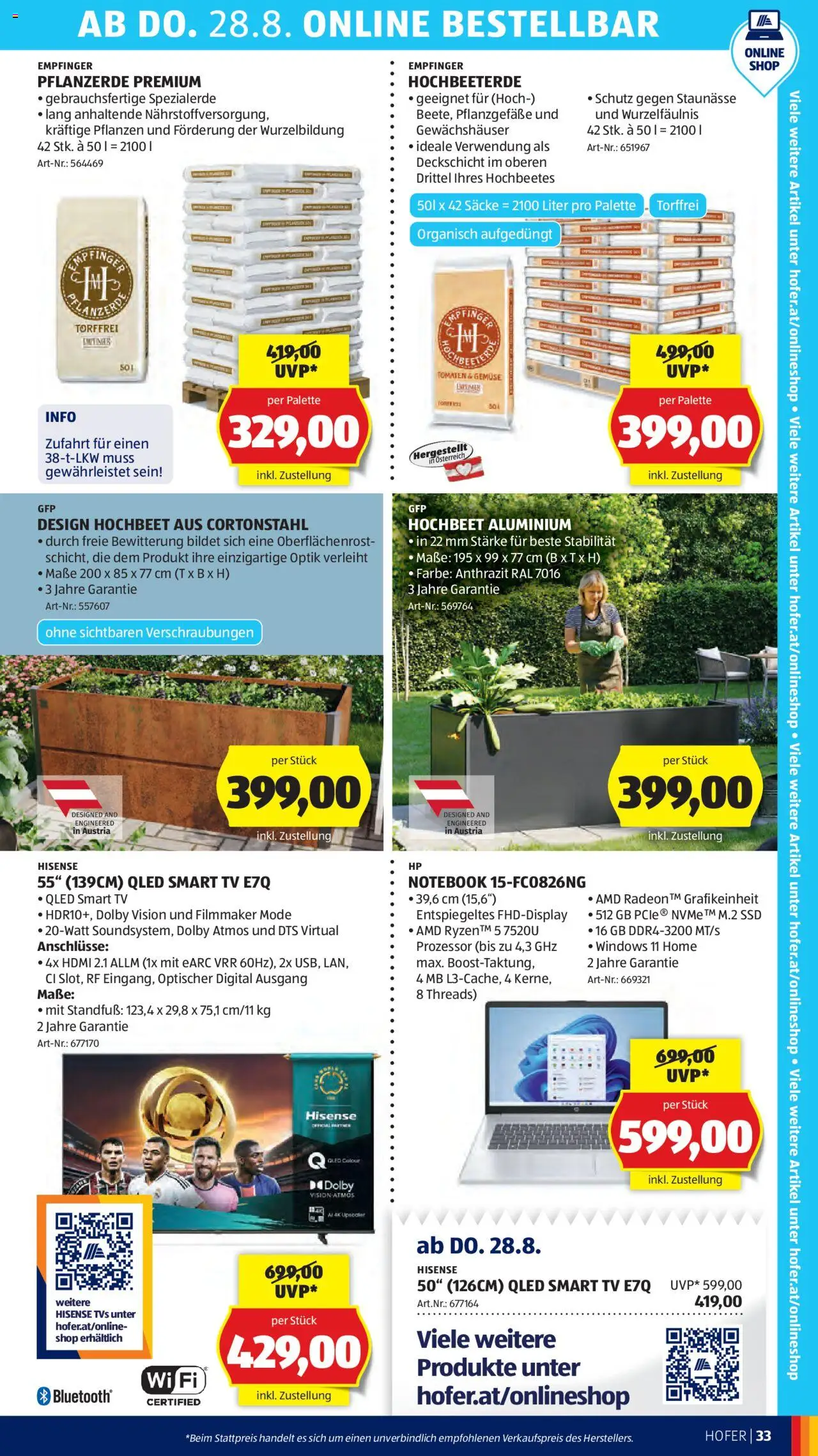Hofer Flugblatt gültig ab 22.08.2025 | Seite: 37 | Produkte: Gemüse, TV, Tomaten