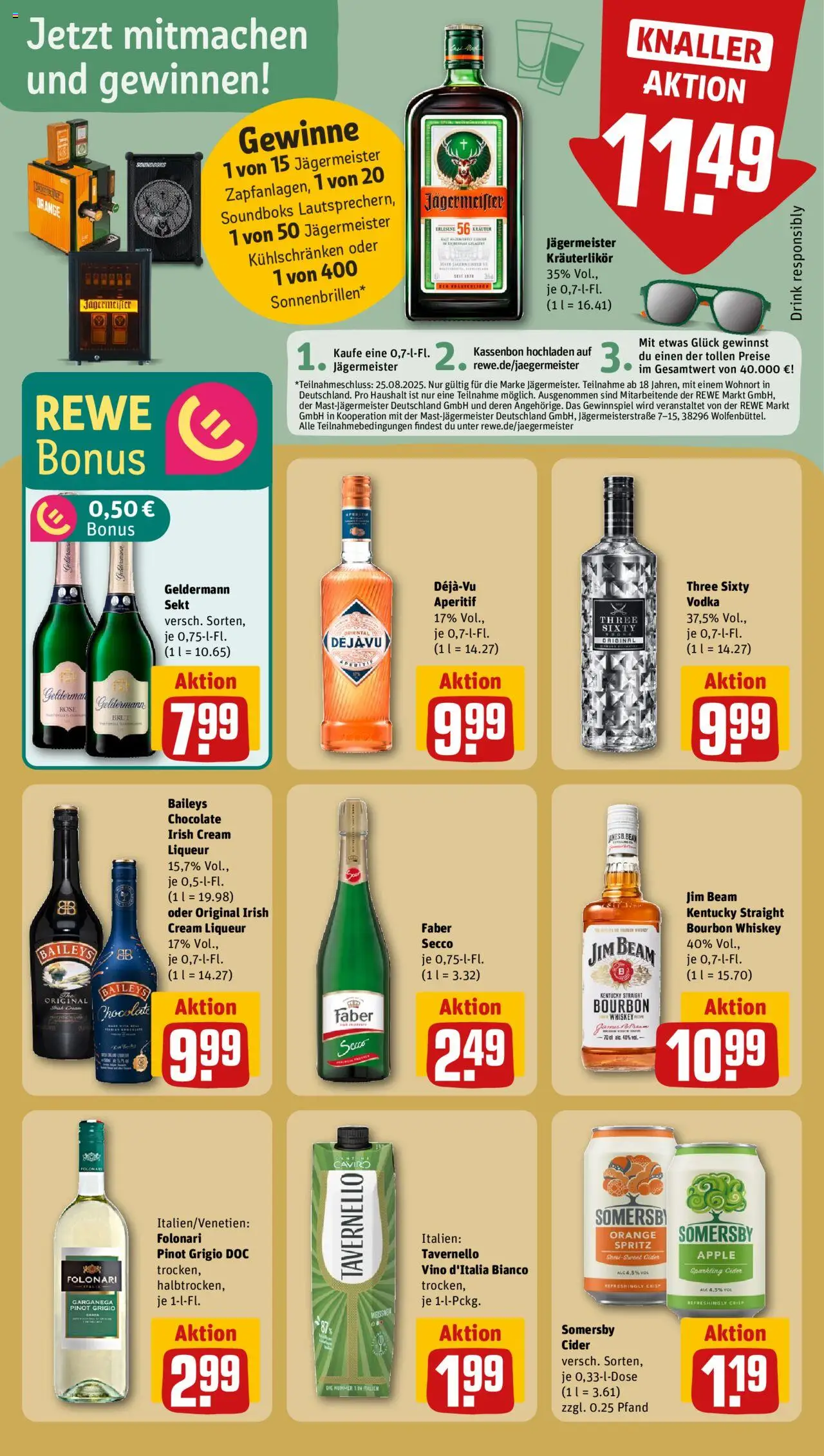 Rewe ihr Kaufpark Prospekt 	 - gültig ab dem 11.08.2025 | Seite: 17 | Produkte: Jim beam, Apple, Baileys, Bourbon