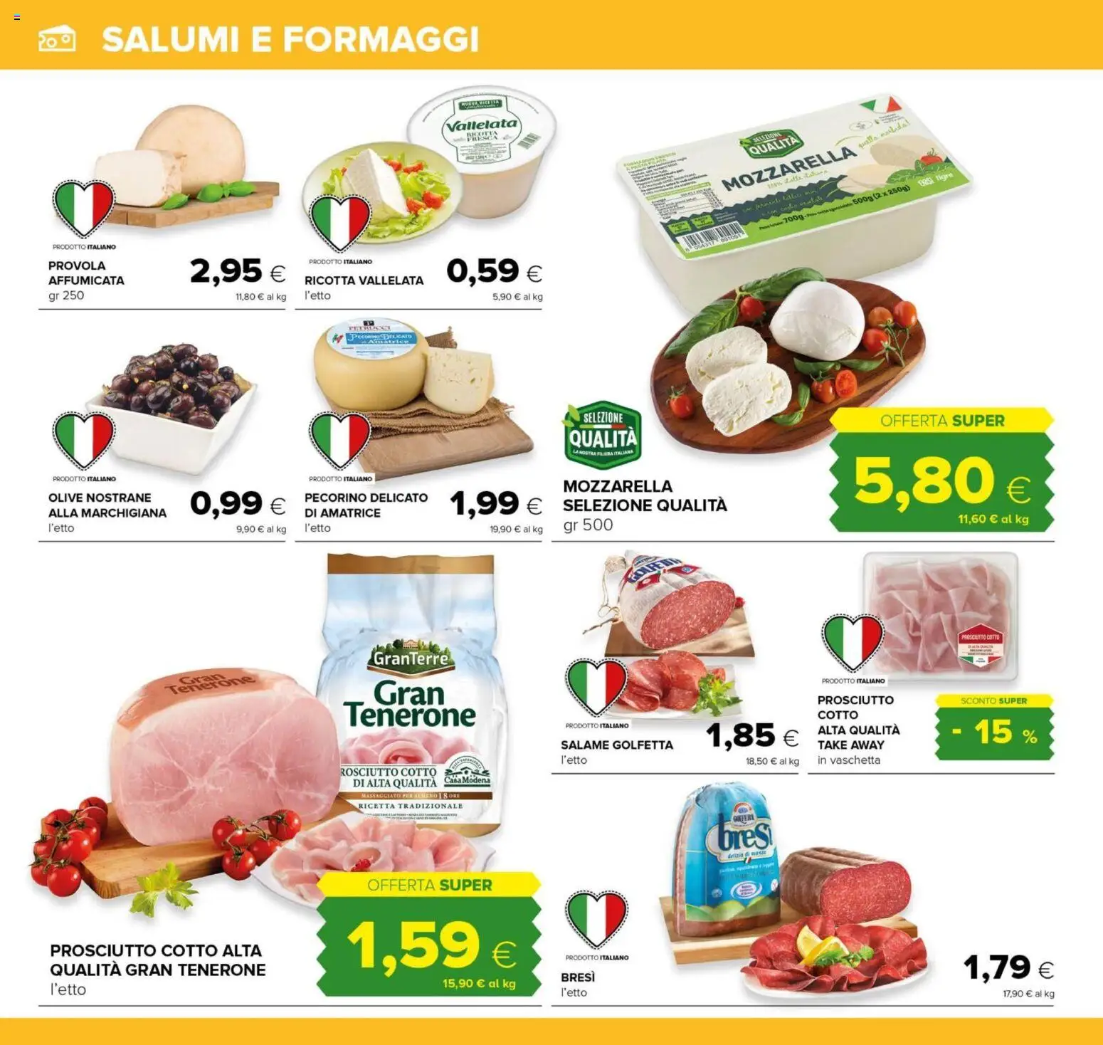 Volantino Oasi del 06.11.2025 | Pagina: 10 | Prodotti: Salame, Mozzarella, Olive, Ricotta
