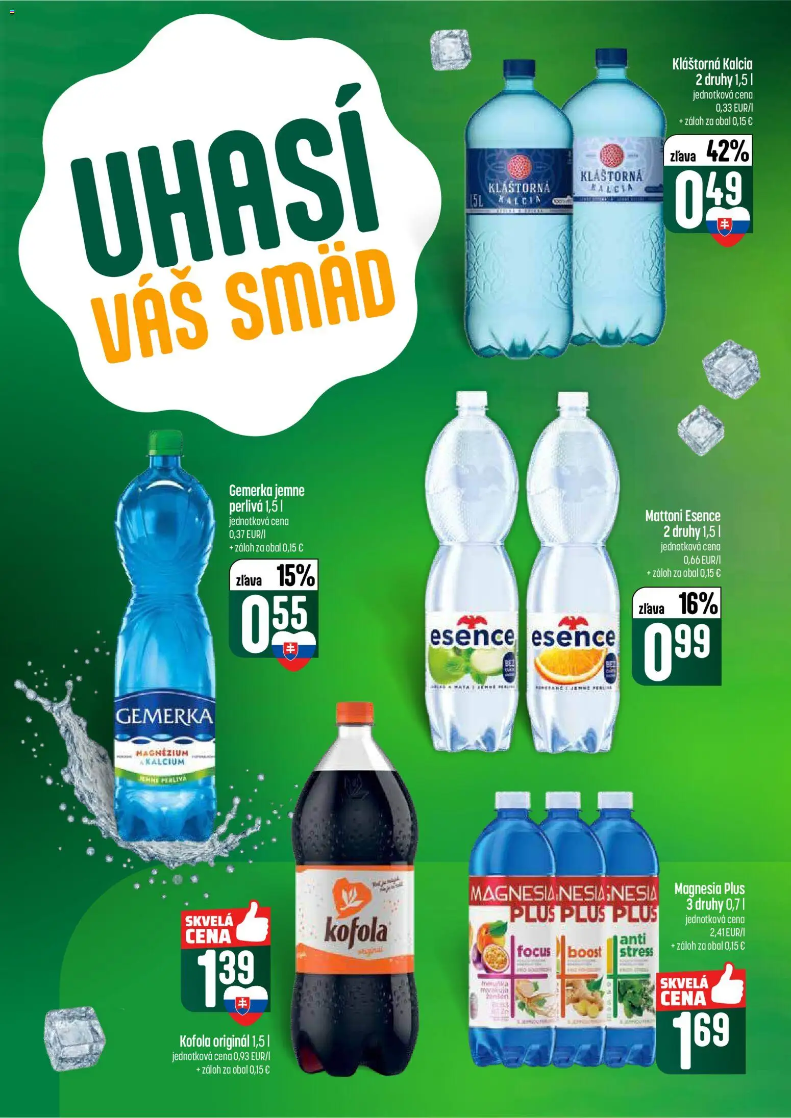 Nové COOP Jednota akcie – leták je platný od 26.02.2026 | Strana: 50 | Produkty: Kofola, Magnesia, Mattoni, Gemerka