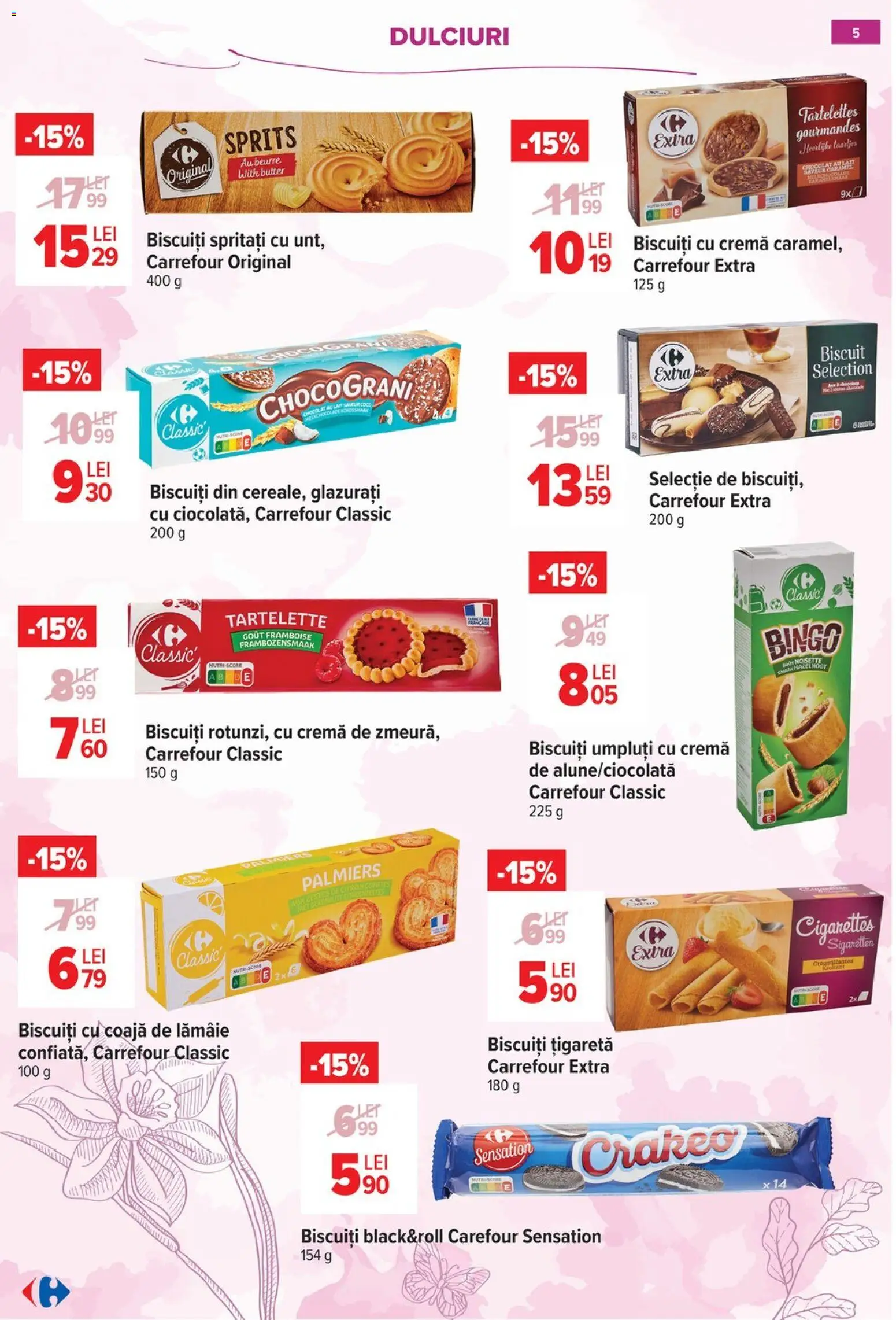 Noul catalog Carrefour – valabil de la 18.02.2026 | Pagină: 5 | Produse: Cremă, Biscuiți, Lămâie