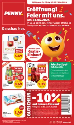 Penny Markt Eröffnung in 5111 Bürmoos ab 23.04.2026 gültig