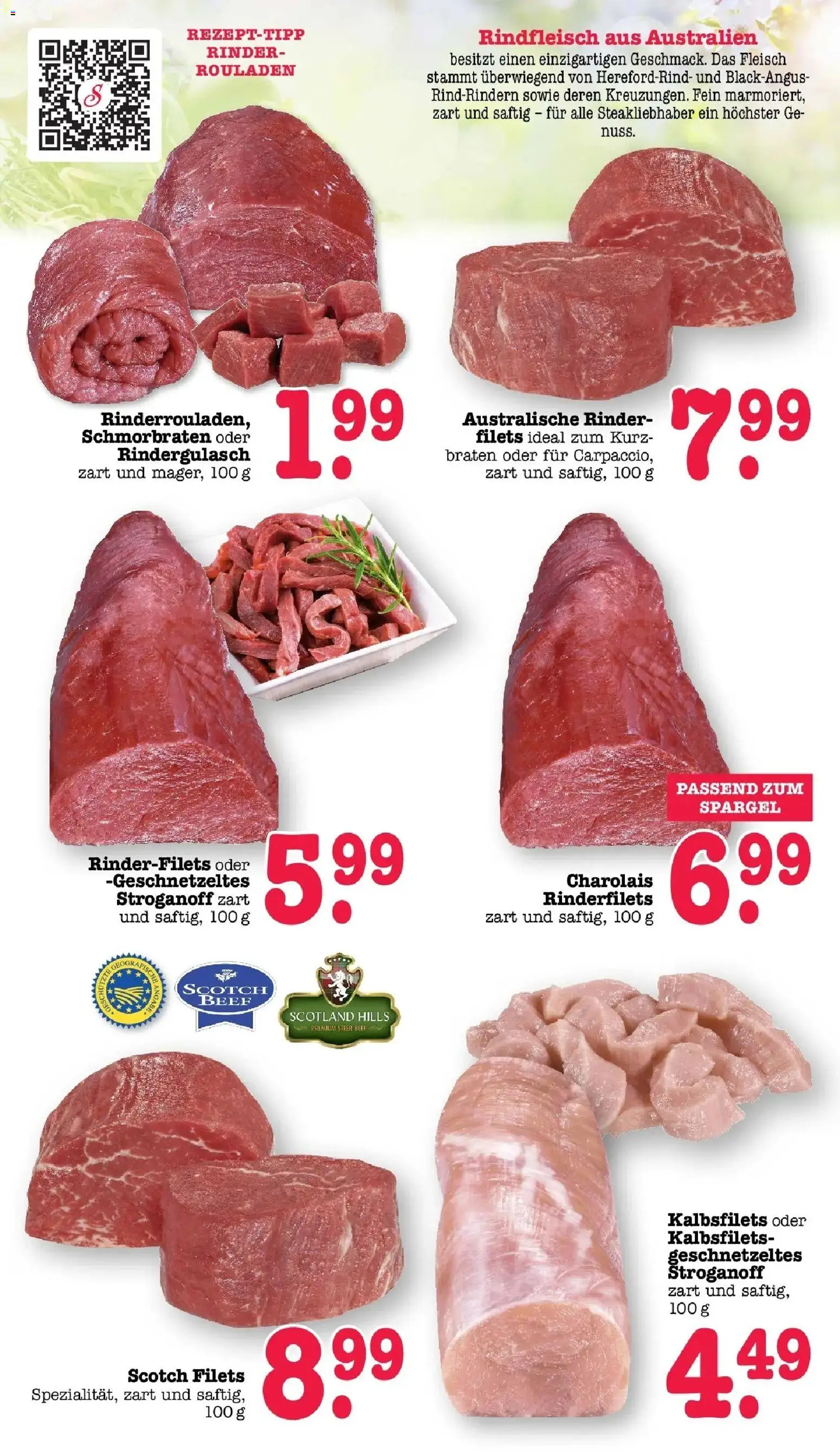 Angebote – gültig ab 30.03.2026 | Seite: 7 | Produkte: Rindergulasch, Spargel, Rindfleisch, Fleisch