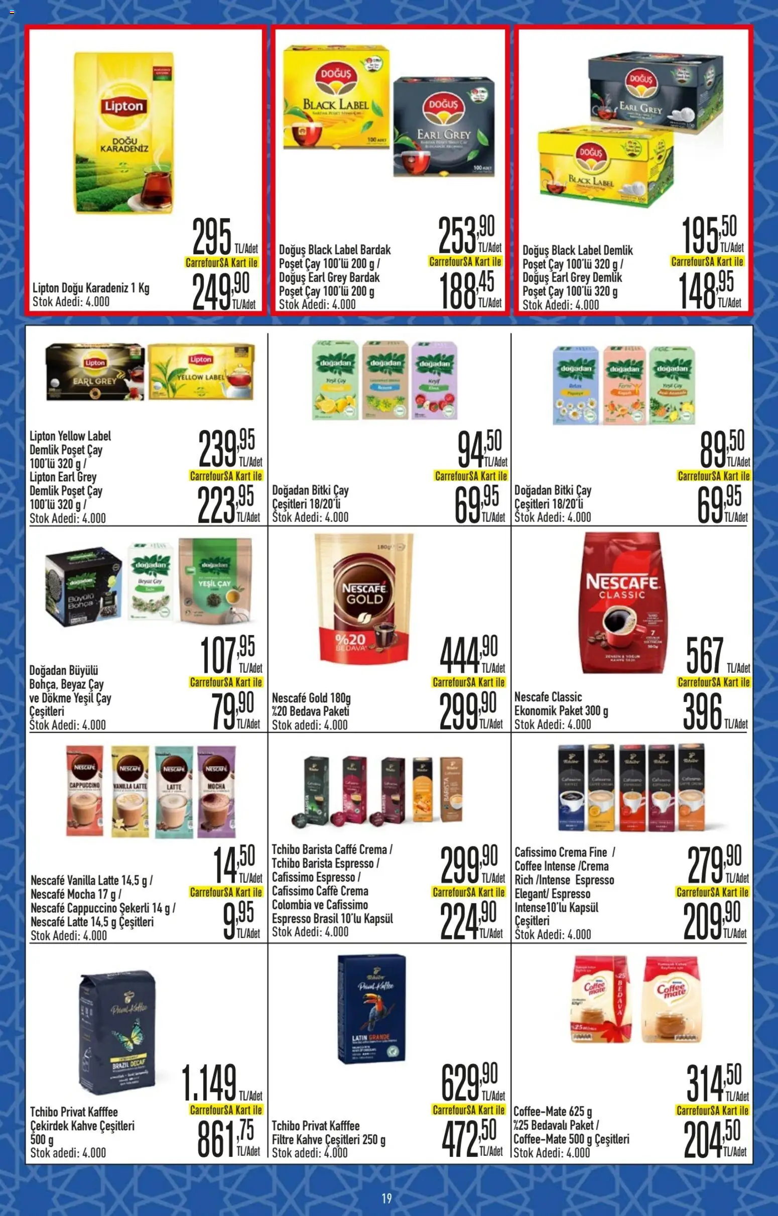 CarrefourSA Katalog - 26.02.2026 tarihinden itibaren geçerlidir | Sayfa: 19 | Ürünler: Kahve, Çay, Demlik poşet çay, Demlik