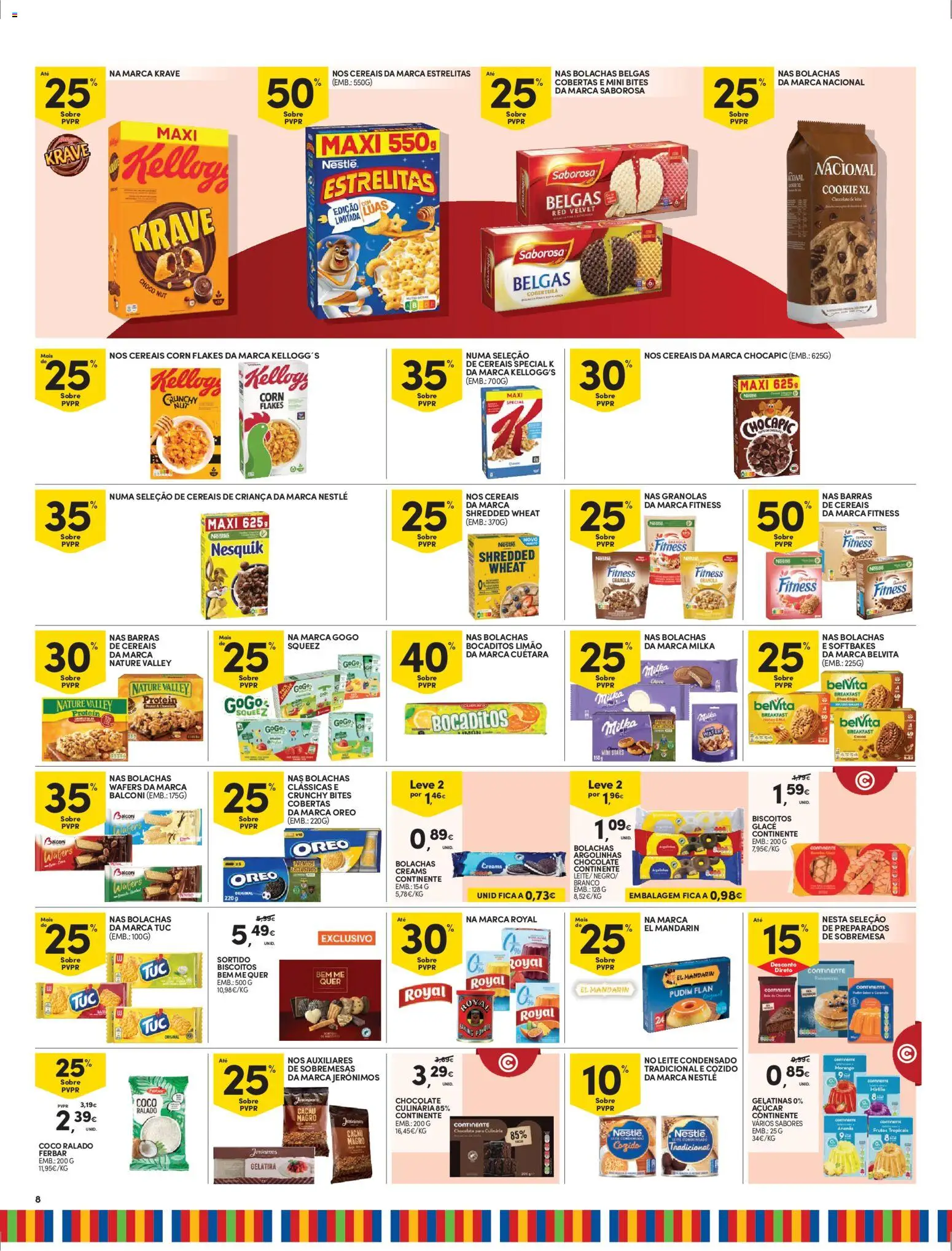 Continente - Madeira │ válido de 25.11.2025 | Página: 8 | Produtos: Granola, Leite condensado, Leite, Chocolate