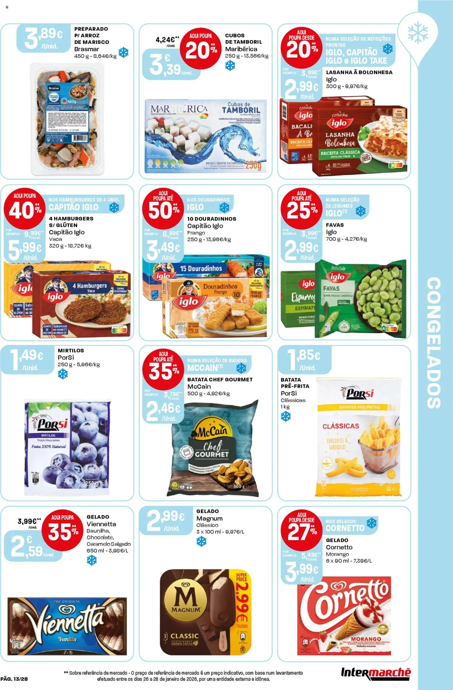 Intermarché Folheto Contact │ válido de 05.03.2026 | Página: 13 | Produtos: Forno, Peito de frango, Gelado, Tamboril