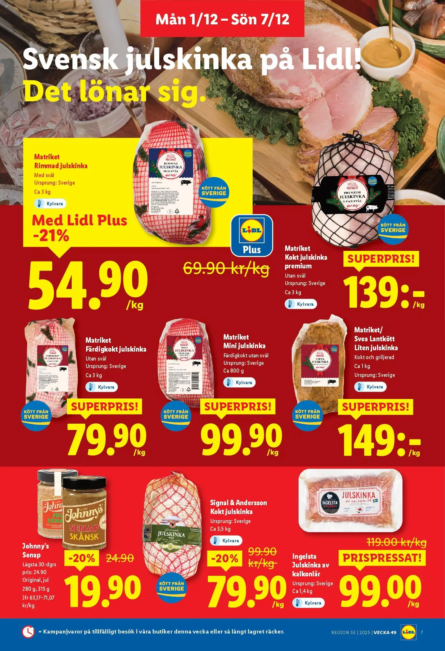 Lidl reklamblad aktuell från 01.12.2025 | Sida: 7 | Produkter: Senap
