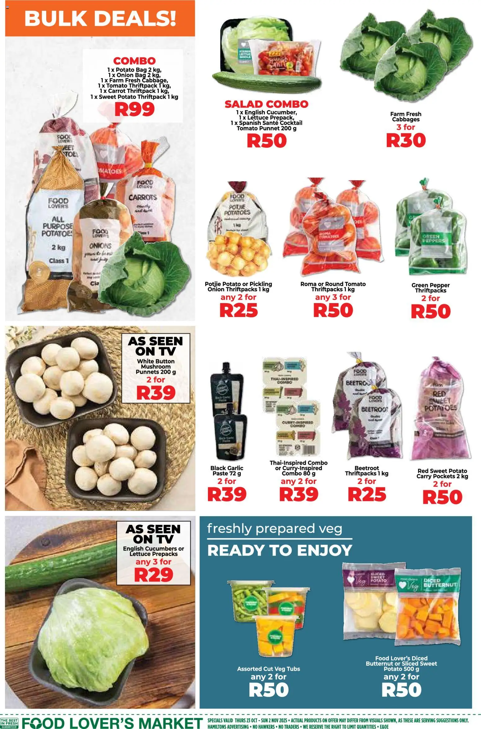 New Food Lover's Market catalogue – valid from 23.10.2025 | Page: 2 | Products: TV, Carrots, Potatoes, Pepper
