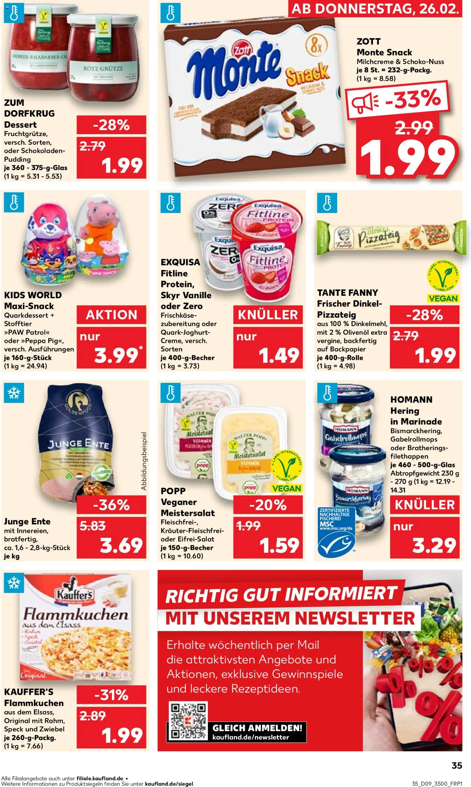 Kaufland prospekt Jena	 – gültig ab 26.02.2026 | Seite: 35 | Produkte: Olivenol, Pudding, Exquisa, Pizza