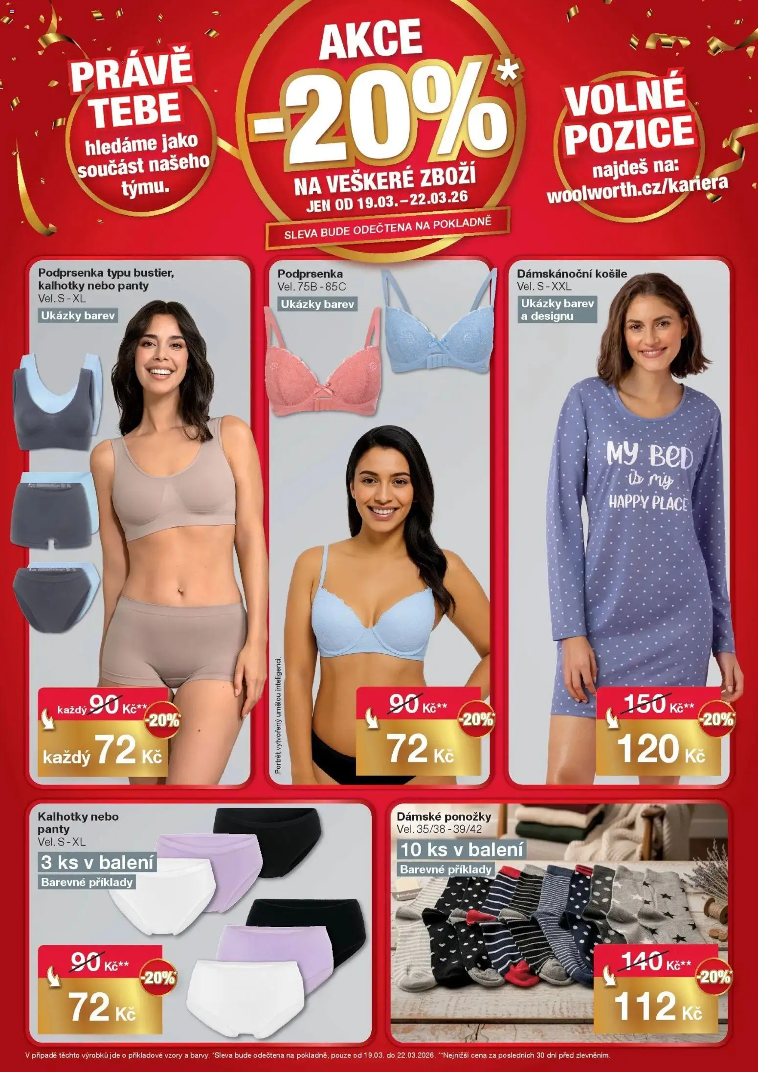 Woolworth leták od 19.03.2026 | Strana: 6 | Produkty: Košile, Kalhotky, Podprsenka, Ponožky