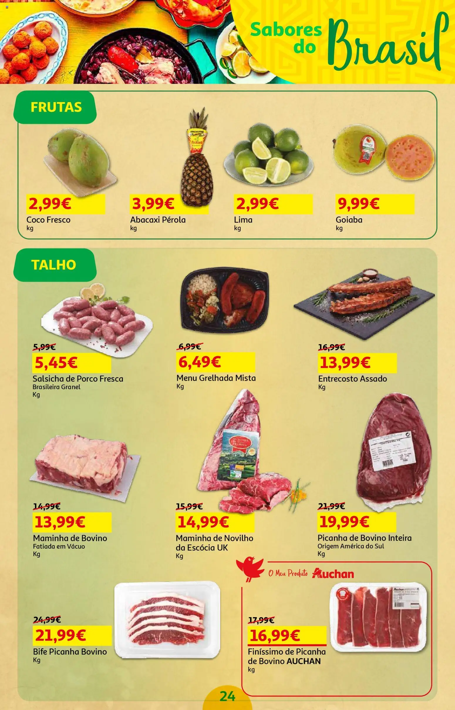 Auchan - Beleza Interiores Spring │ válido de 21.04.2026 | Página: 24 | Produtos: Salsicha, Abacaxi