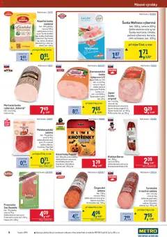 Metro leták platný od 22.10.2025 | Strana: 9 | Produkty: Kúpelňa, Saláma, Klobása