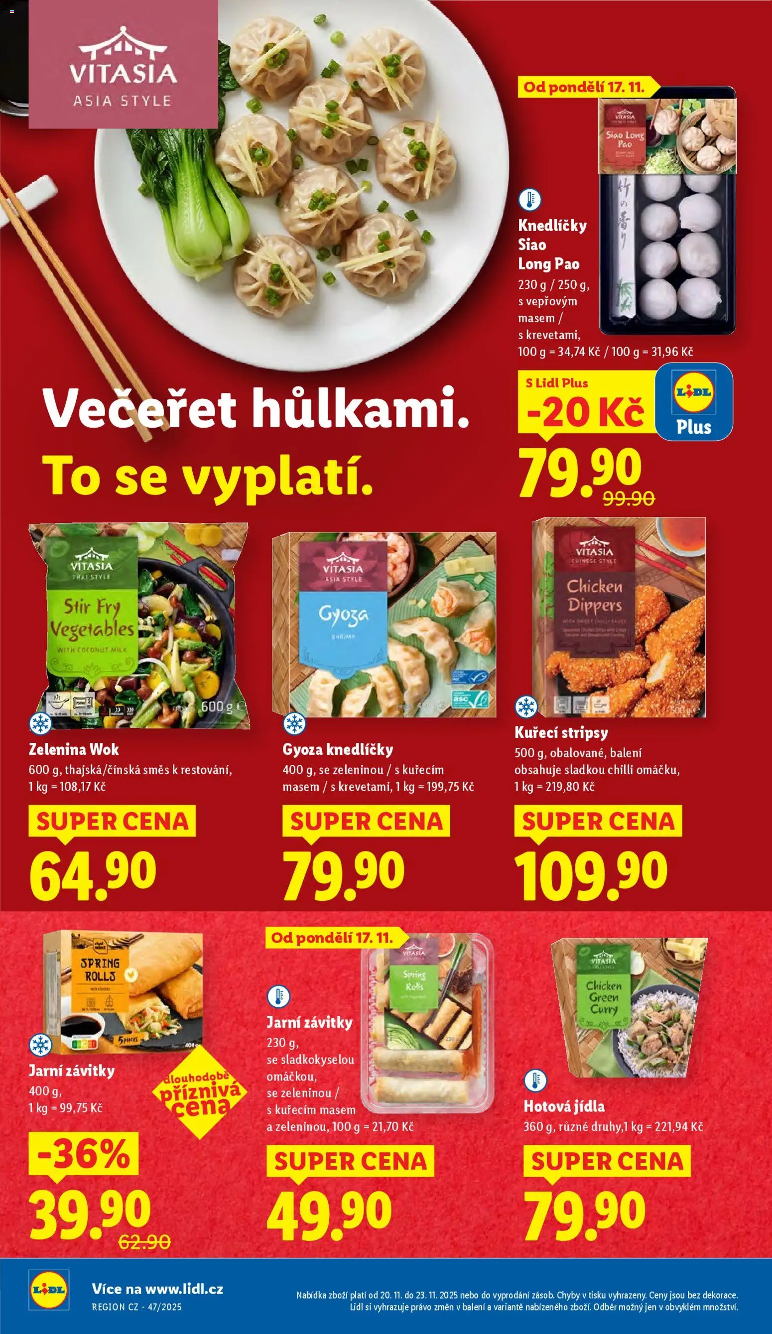 Lidl Black Friday od 20.11.2025 | Strana: 32 | Produkty: Gyoza, Hotová jídla, Zelenina, Siao long pao