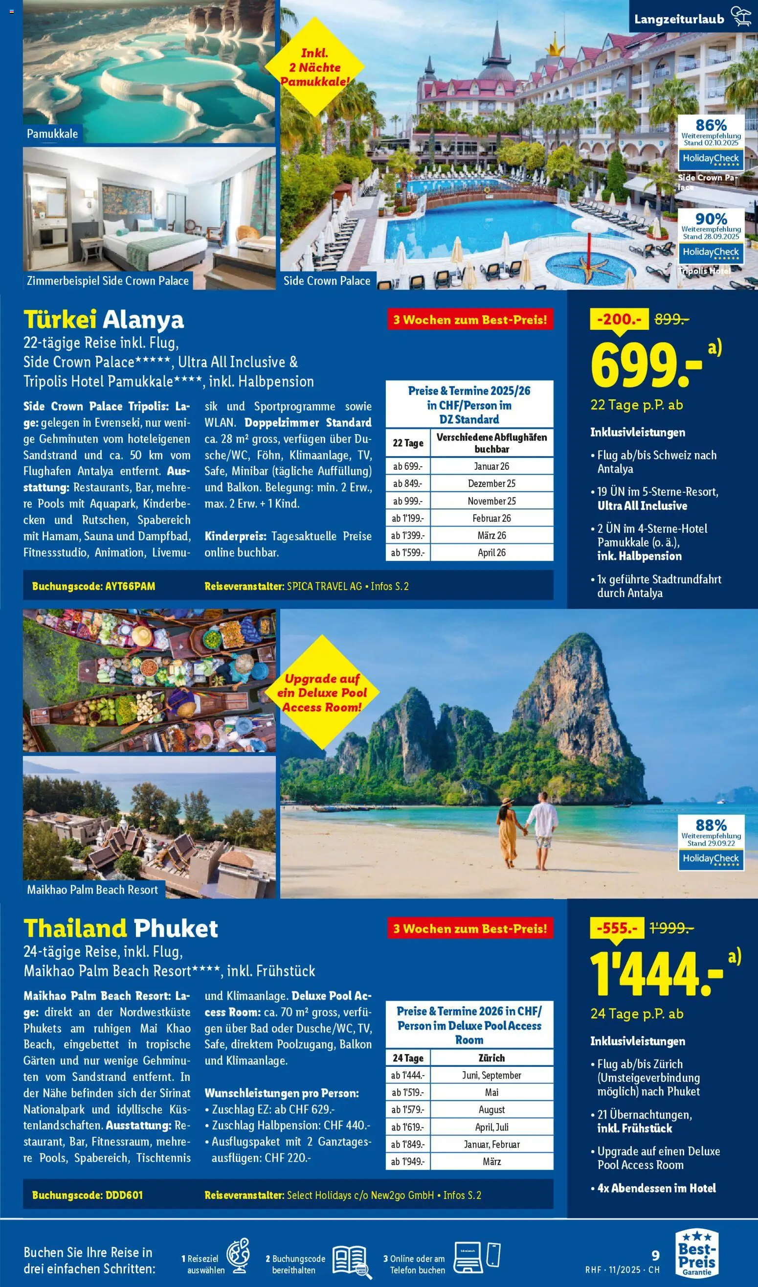 Lidl Aktionen Reisen November – gültig ab 29.10.2025 | Seite: 9 | Produkte: Bad, Telefon