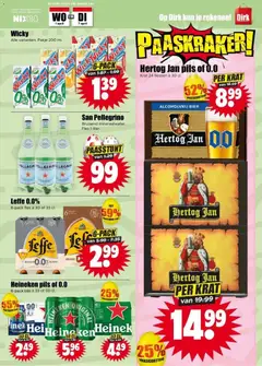 Dirk folder week 14 - Voorbeeld van een folder van Dirk, geldig van 01.04.2026 | Pagina: 39 | Producten: Bier, Waffelini, Dijoni mustár, Fles