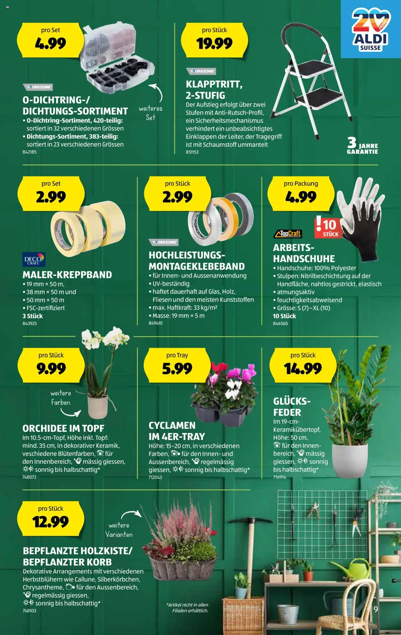 Aldi Aktionen – gültig ab 25.09.2025 | Seite: 10 | Produkte: Korb, Handschuhe