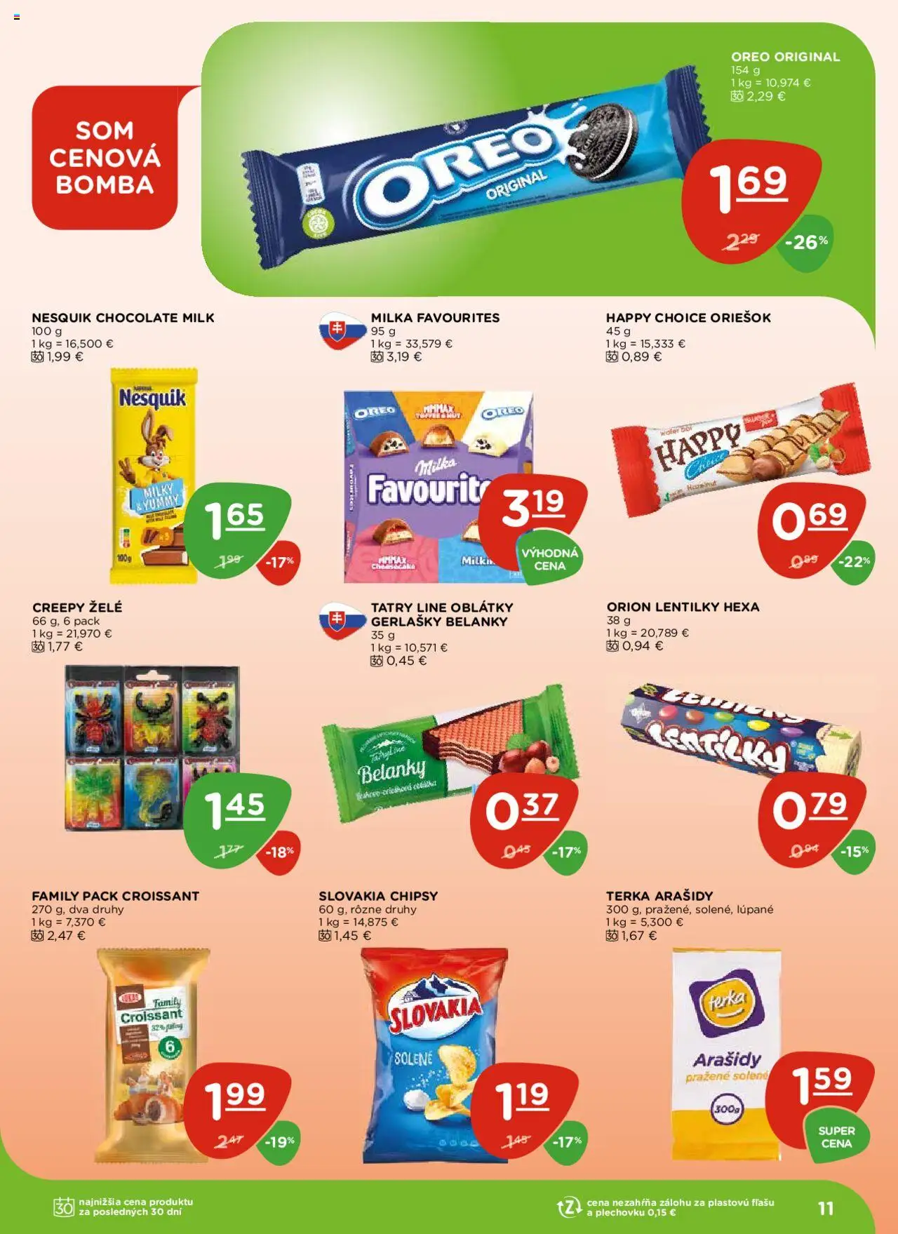 Terno leták │ platný od 07.08.2025 | Strana: 11 | Produkty: Croissant, Chipsy, Milka, Nesquik