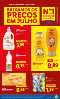 Lidl folheto │ válido de 07.07.2025 | Página: 3 | Produtos: Vinagre, Condicionador, Detergente, Óleo