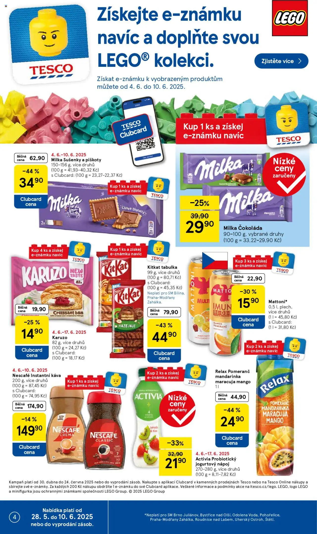 Tesco leták - Supermarket od 04.06.2025 | Strana: 4 | Produkty: Káva, Čokoláda, Cookies, Crema