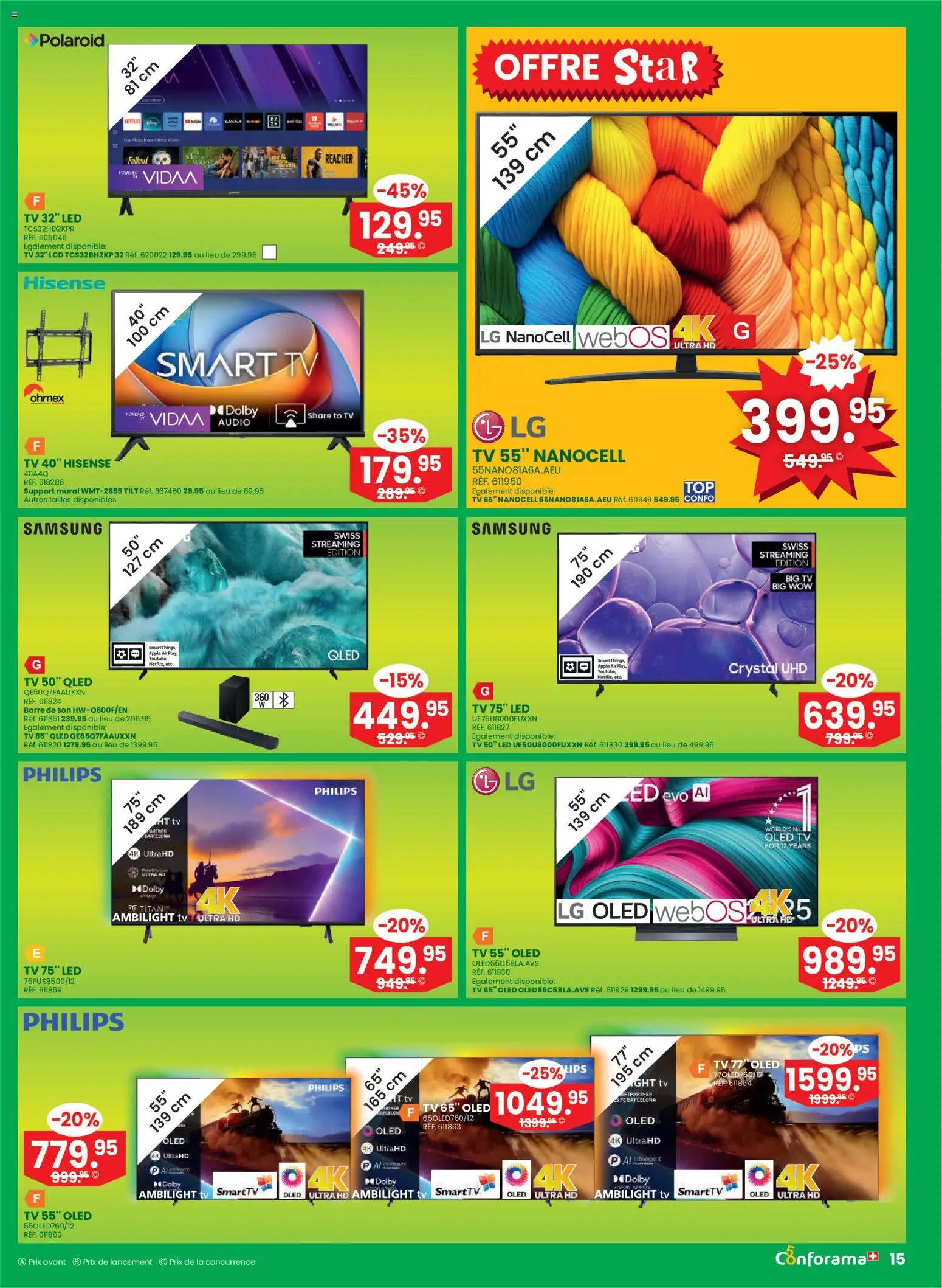 Conforama aktionen FR – gültig ab 08.04.2026 | Seite: 15 | Produkte: Audio, Samsung, LG, Philips